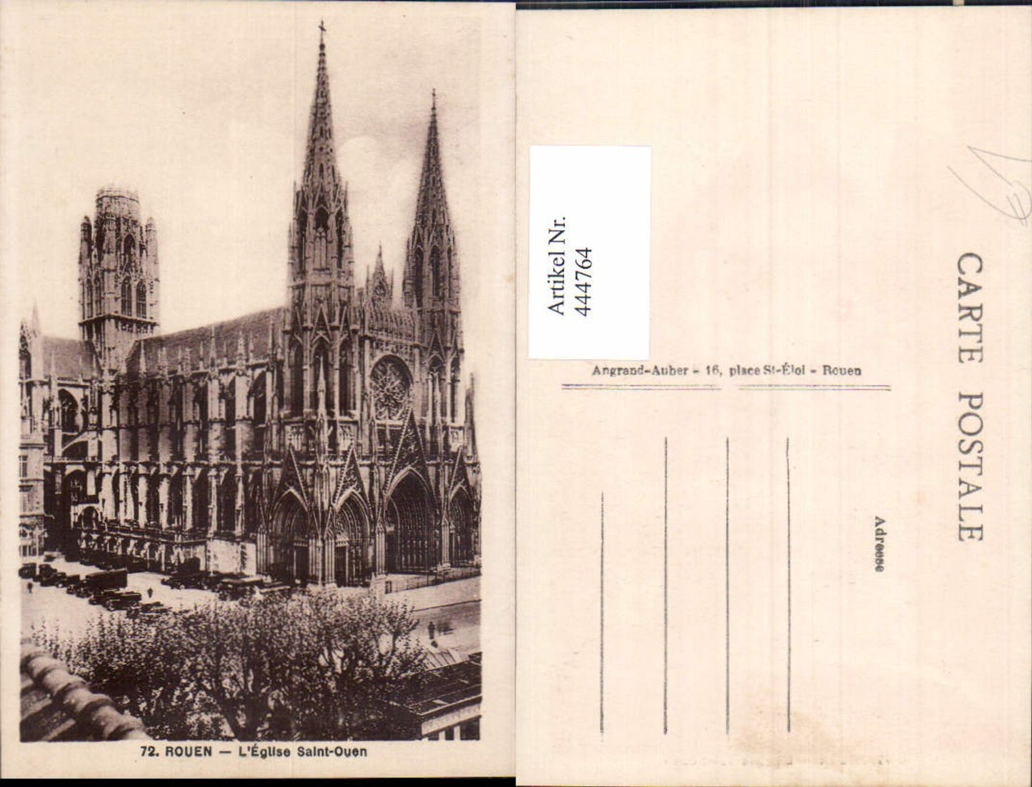 444764,Rouen L Eglise Saint-Ouen Kirche