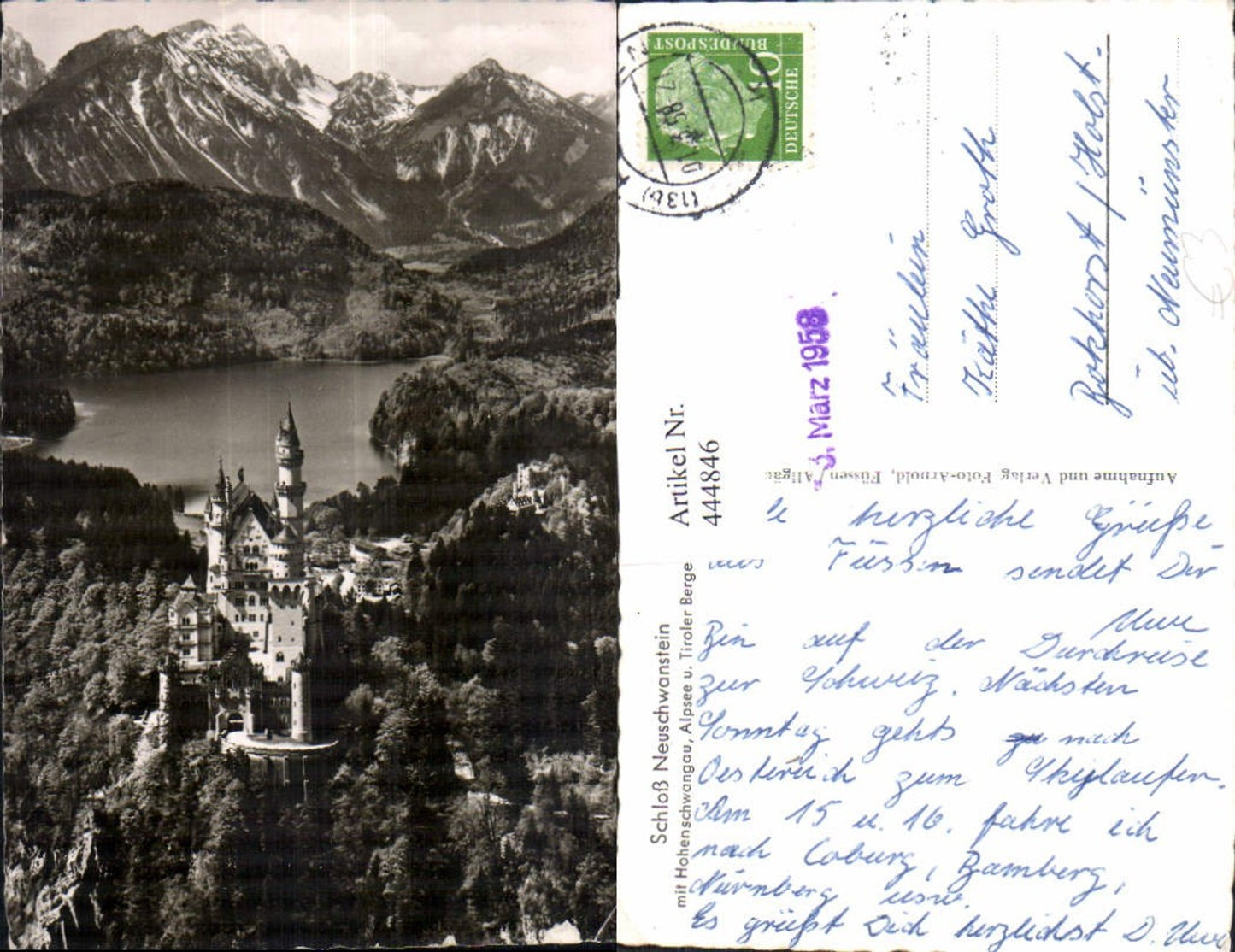 444846,Schloss Neuschwanstein Hohenschwangau Alpsee Tiroler Berge