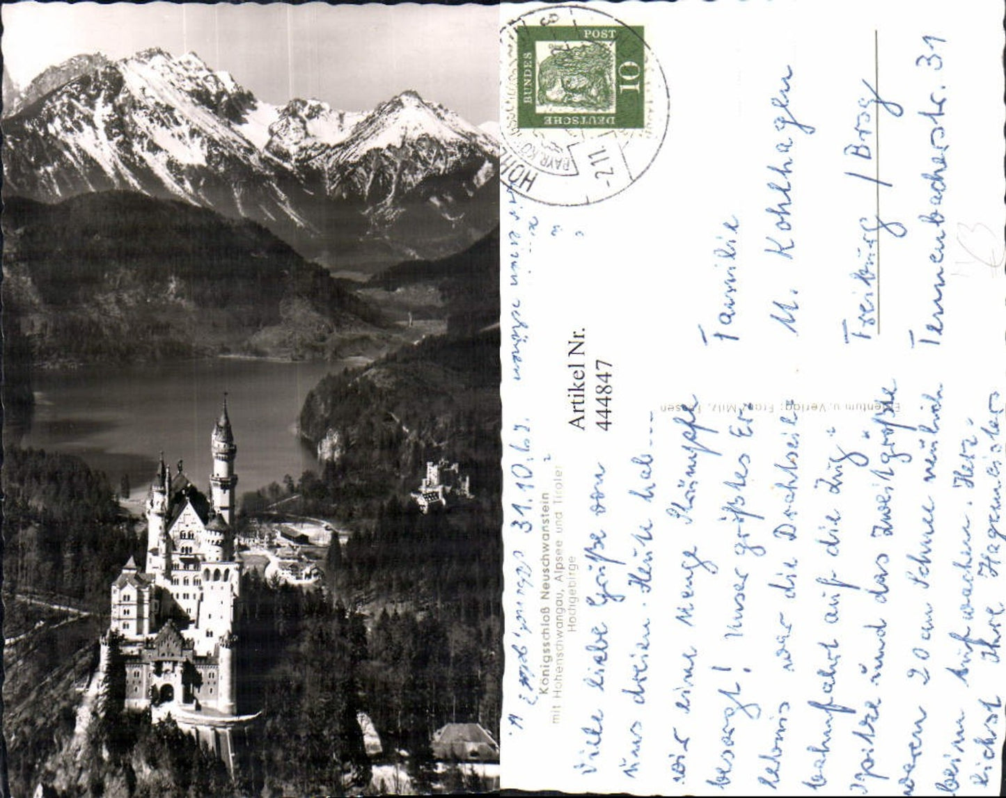 444847,Schloss Neuschwanstein Hohenschwangau Alpsee Tiroler Berge