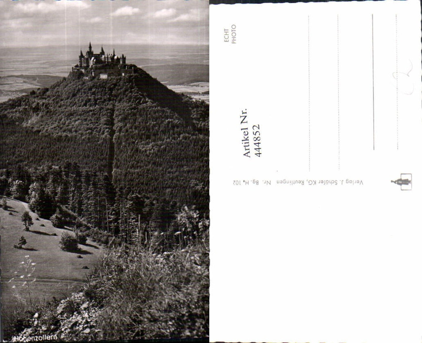 444852,Foto Ak Burg Hohenzollern Totale