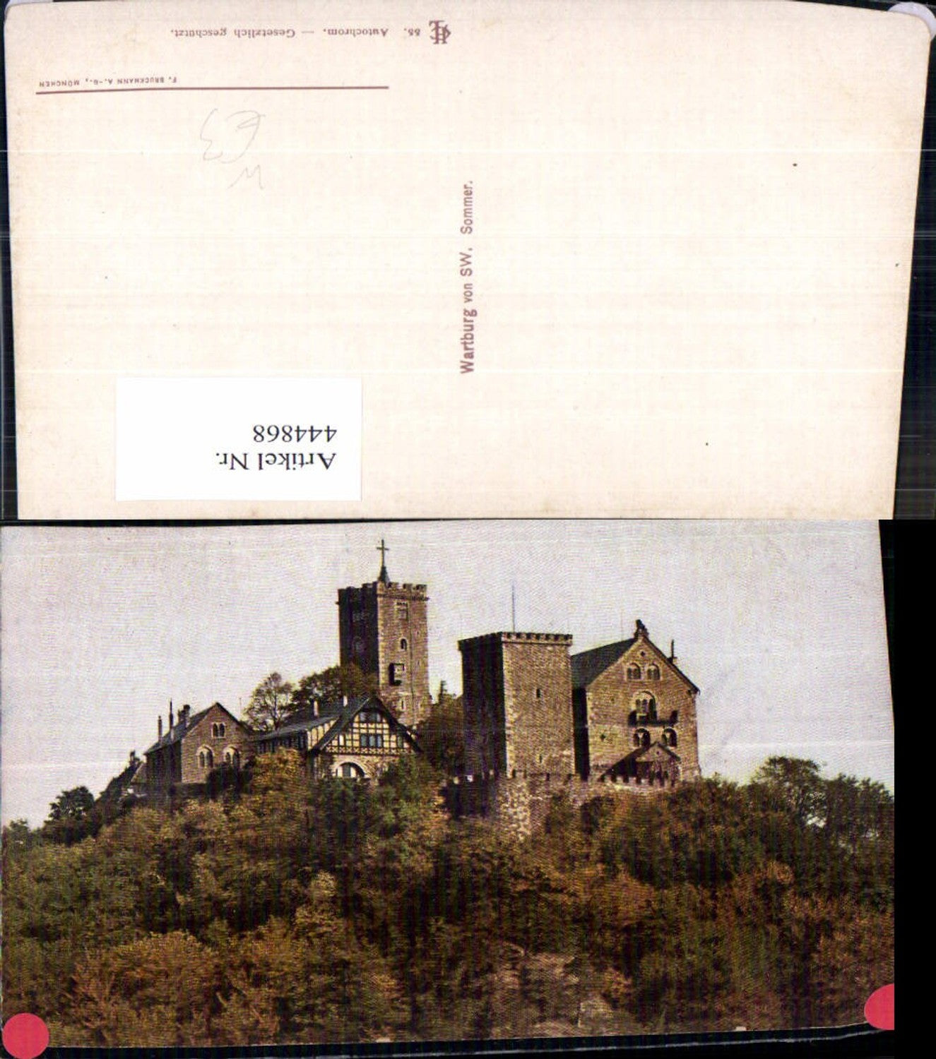 444868,Eisenach Burg Wartburg v. Südwest im Sommer