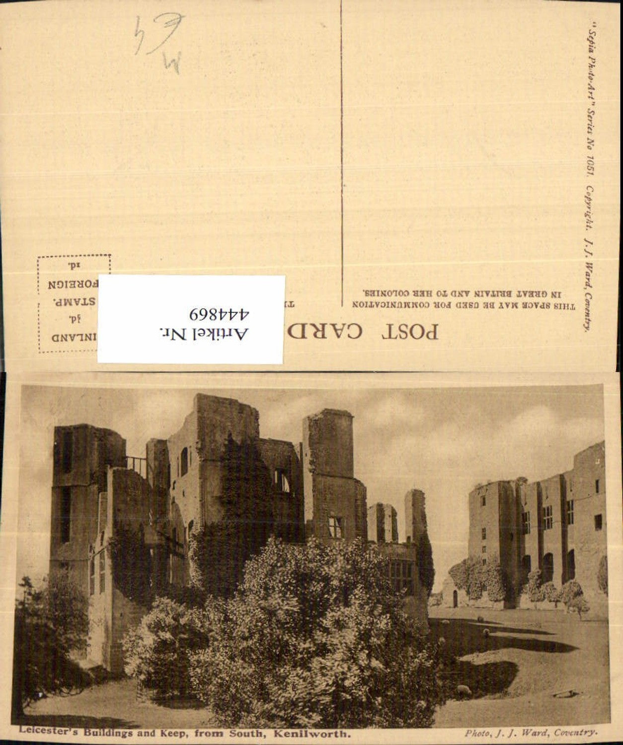 444869,Kenilworth Leicesters Buildings and Keep from South Schloss