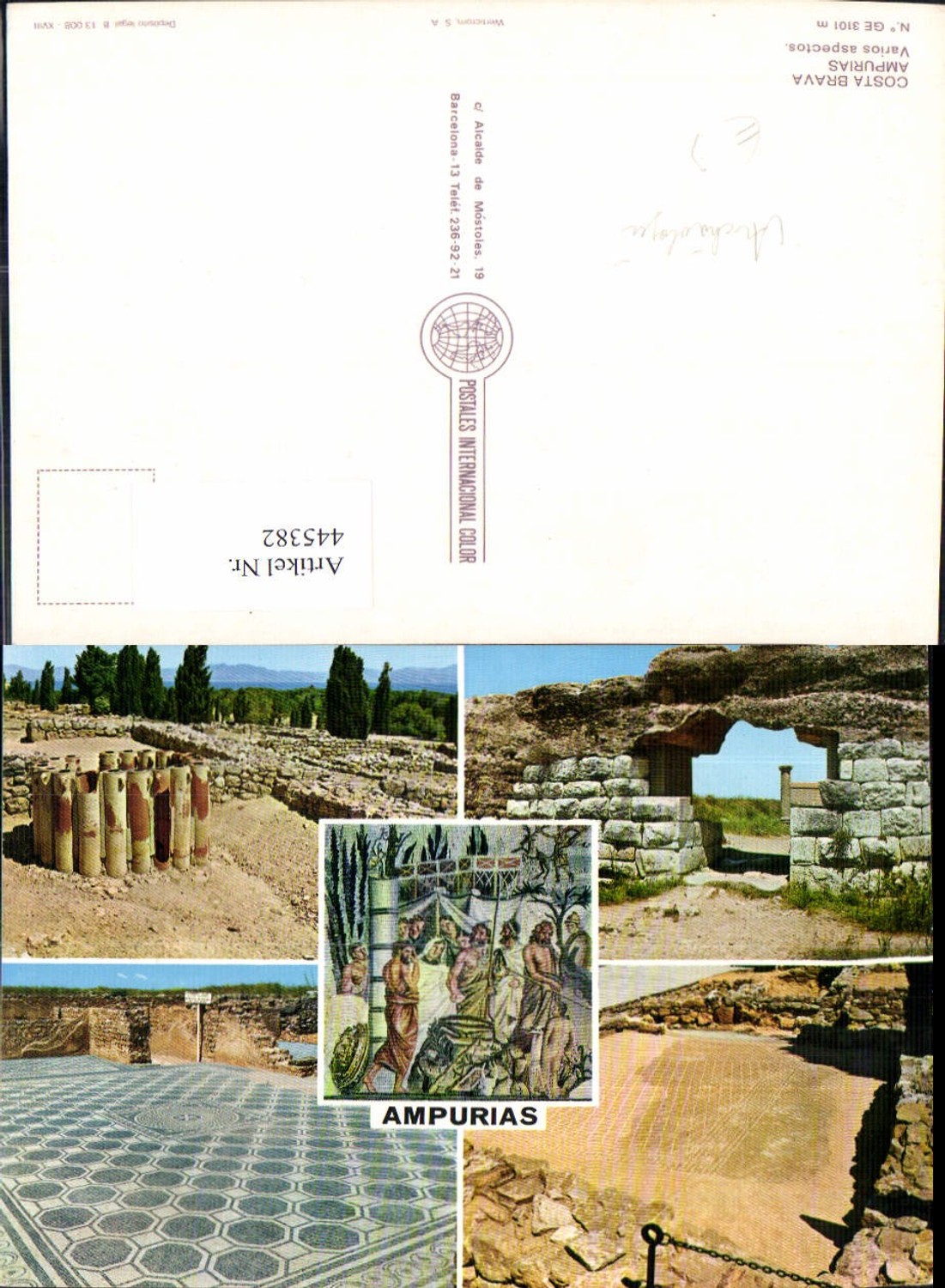 445382,Mehrbild Ak Costa Brava Ampurias Archäologie Ausgrabung