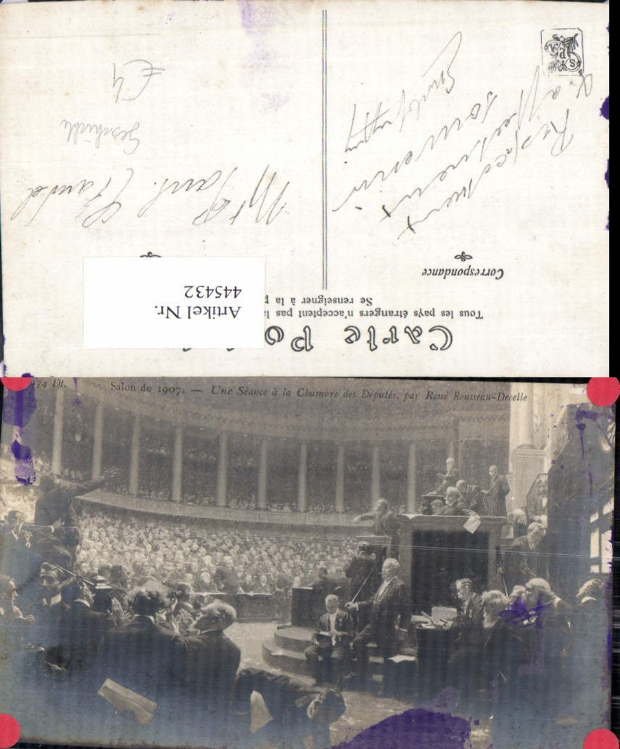 445432,Künstler Ak Rene Rousseau-Decelle Chambre des Deputs Gericht 19. Jhdt.