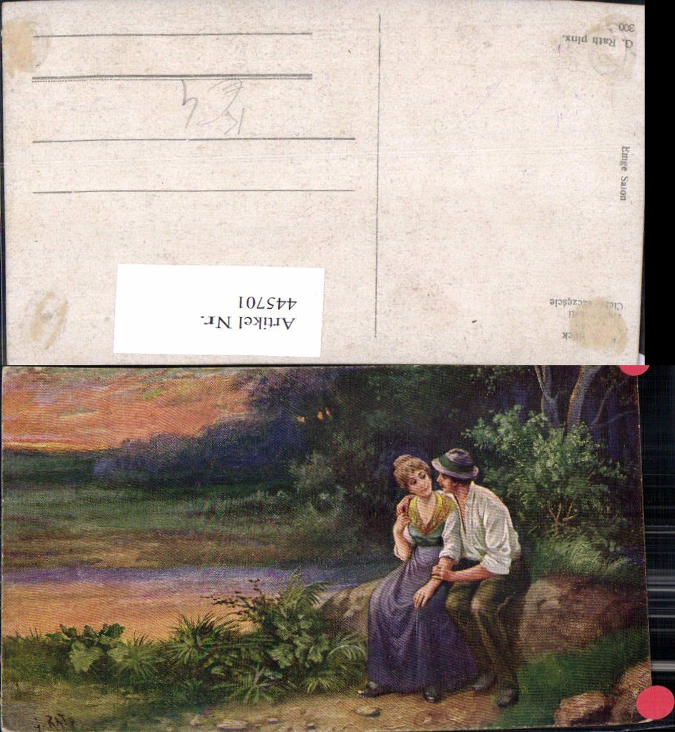 445701,Künstler Ak G. Rath Liebesglück Paar Liebe Verliebter Blick