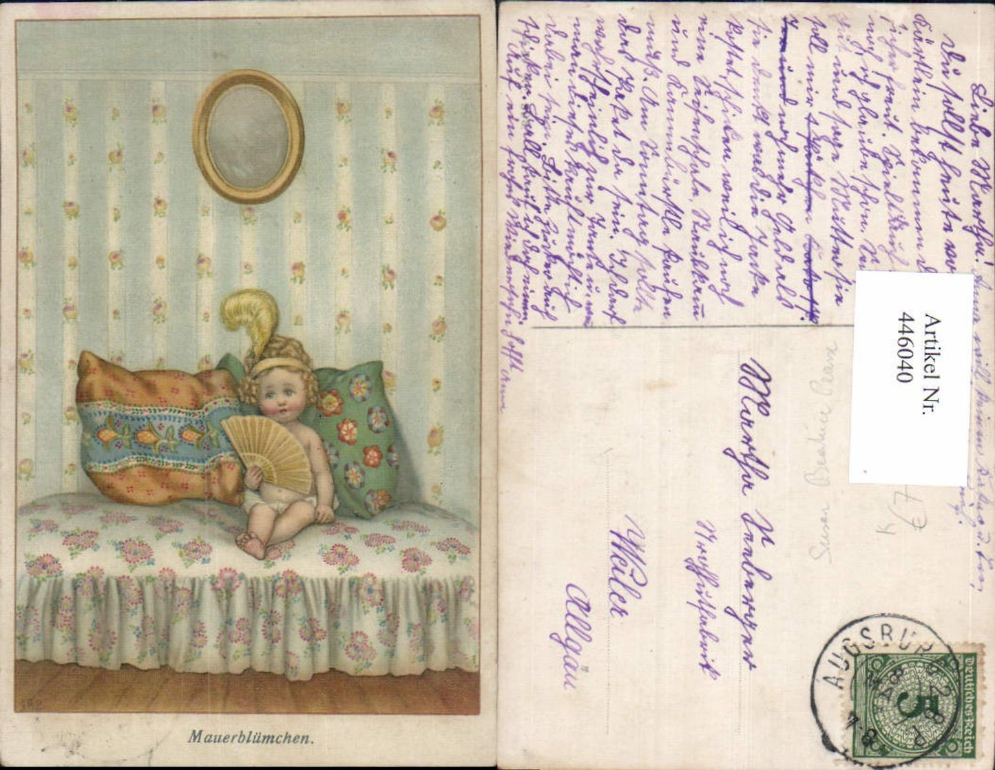 446040,Künstler Ak Susan Beatrice Pearse Kind Mädchen Mauerblümchen