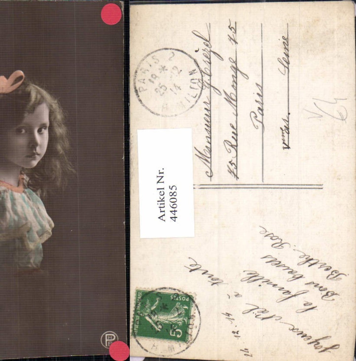 446085,Kind Mädchen Lockenkopf Haarschleife pub PHB 724
