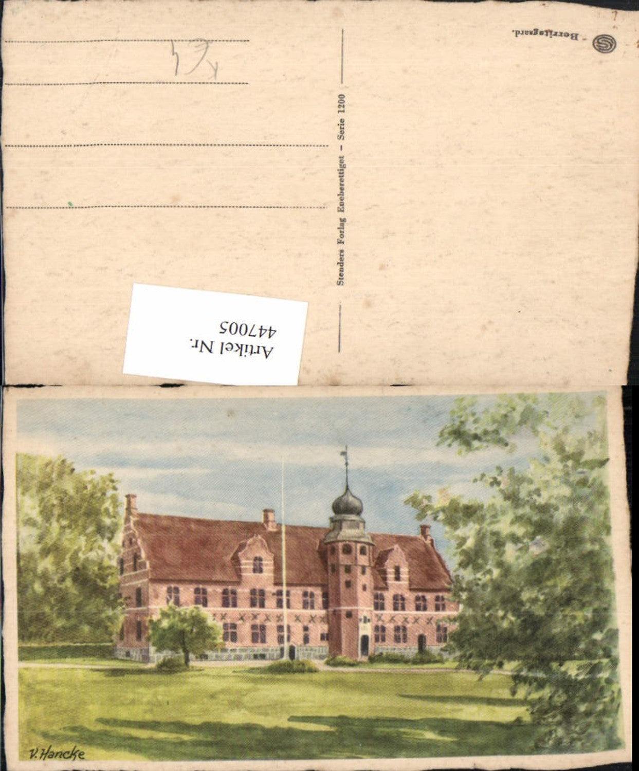 447005,Künstler AK V. Hancke Schloss Turm
