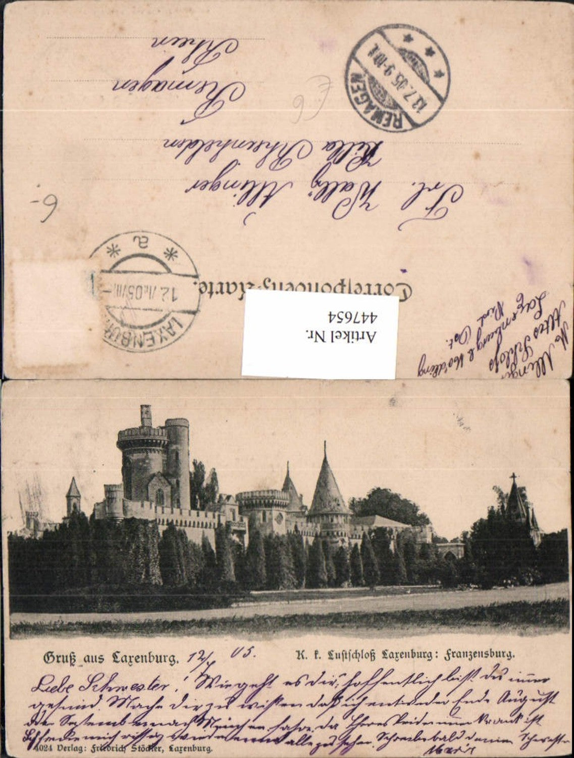 447654,Gruß aus Laxenburg Schloss Franzensburg