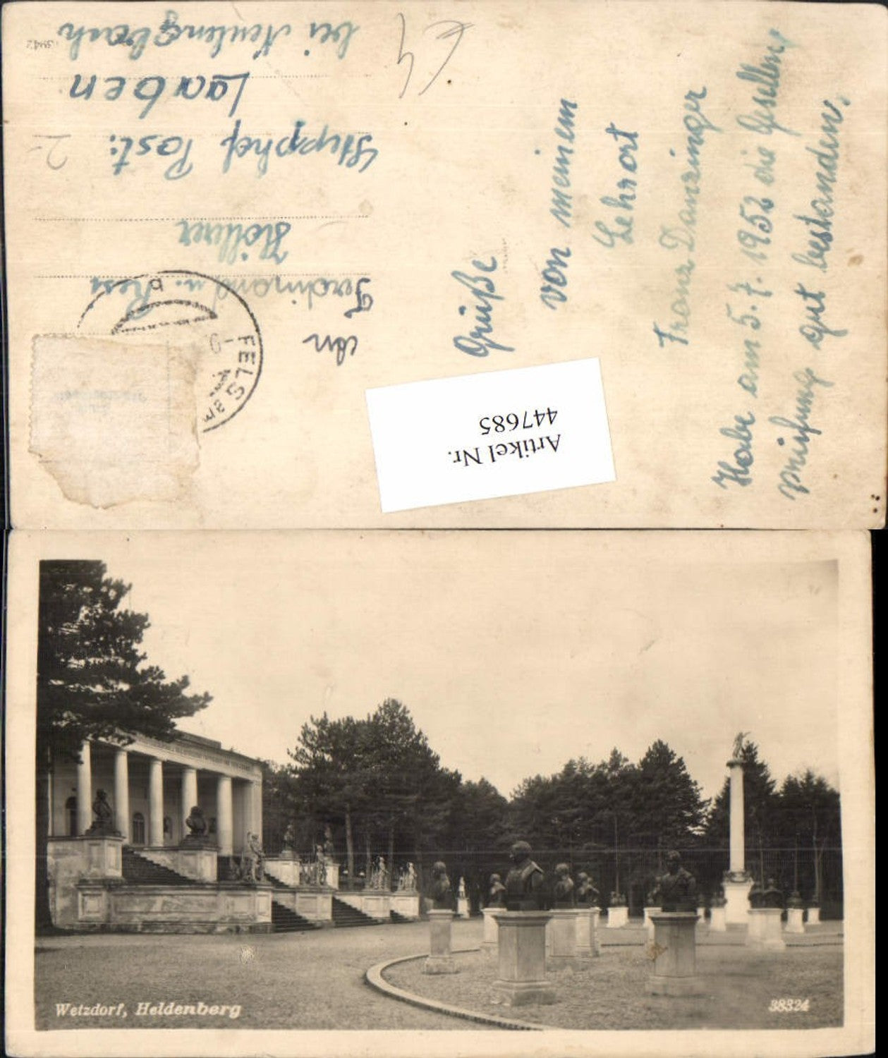 447685,Wetzdorf Heldenberg Büsten Säule