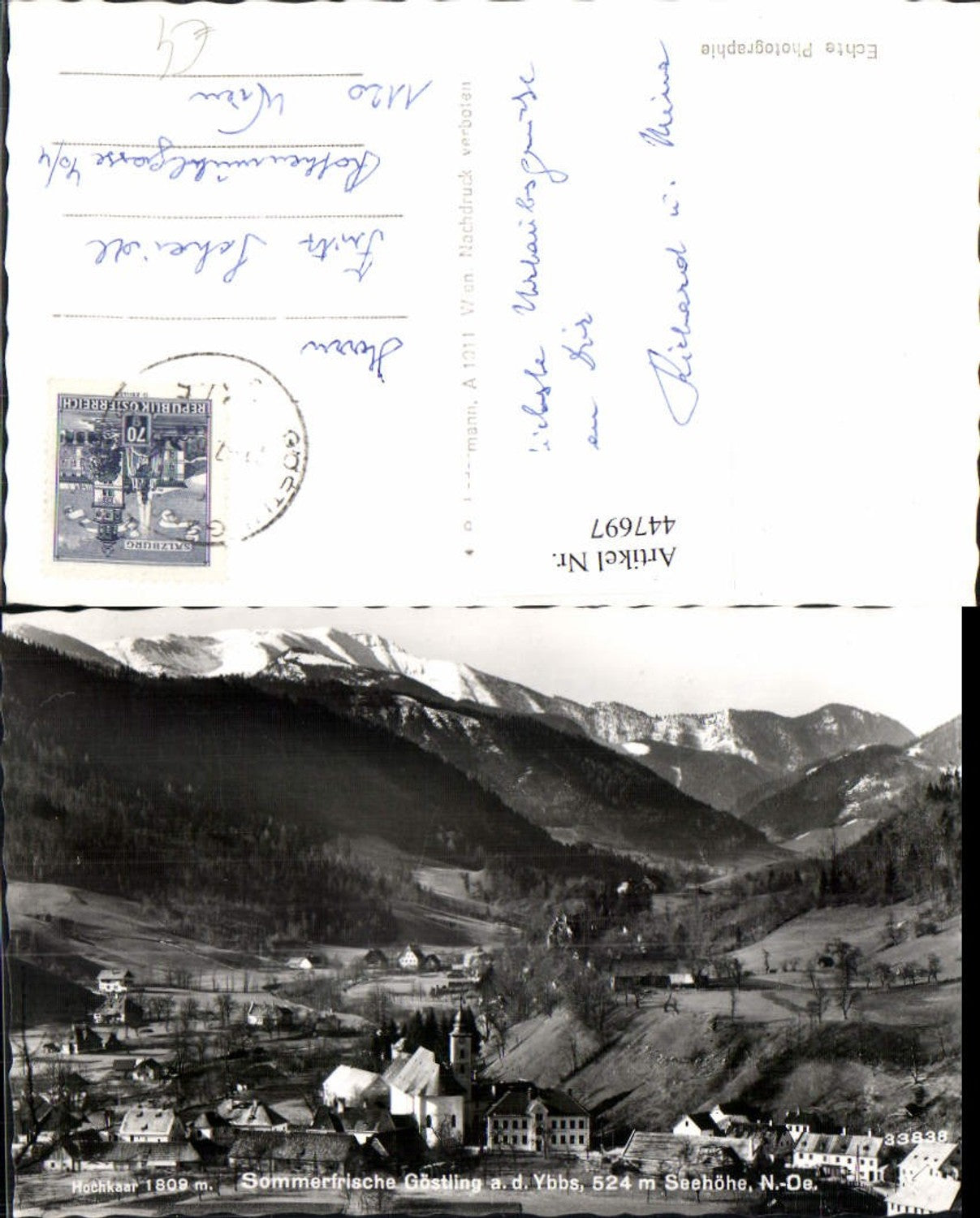 447697,Göstling an d. Ybbs Totale Hochkaar Hochkar Bergkulisse