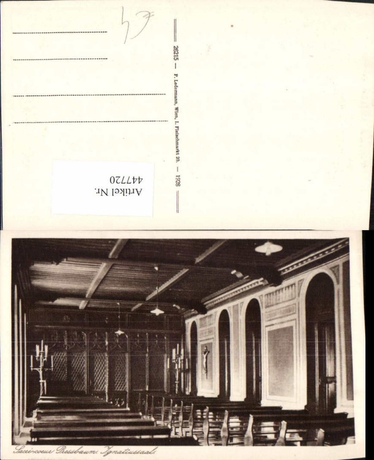 447720,Pressbaum Sacre Coeur Ignatiussaal Innenansicht