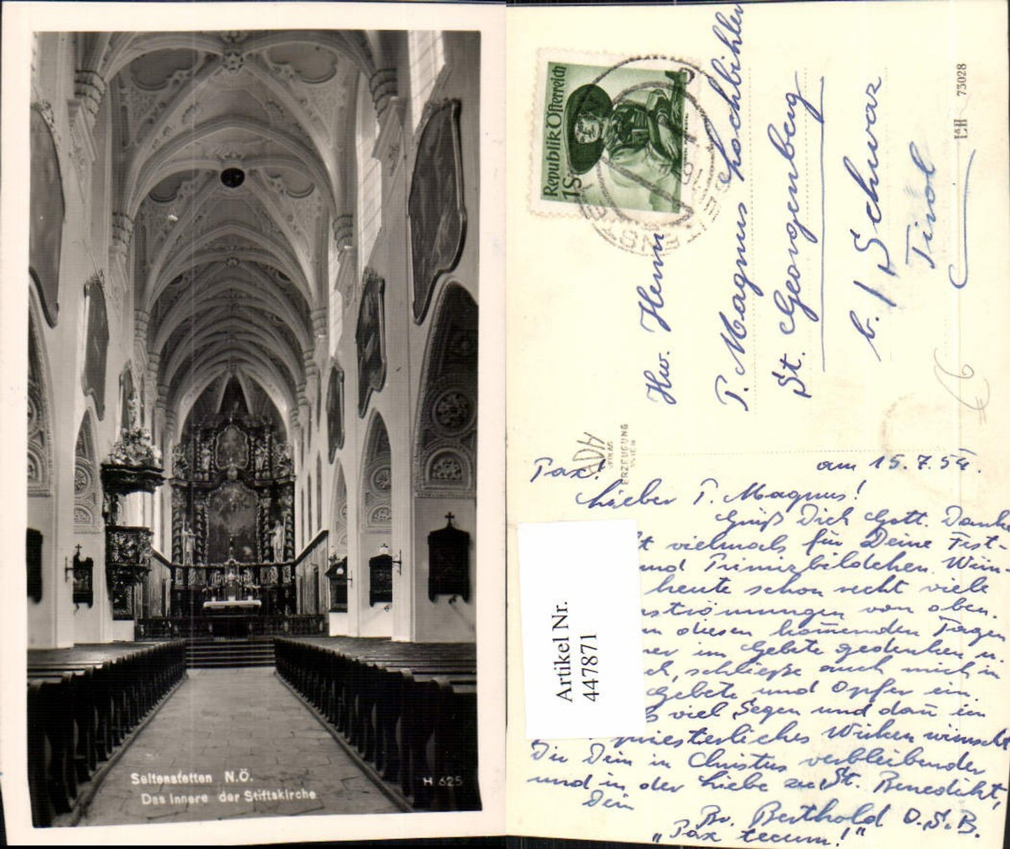 447871,Seitenstetten Stiftskirche Innenansicht