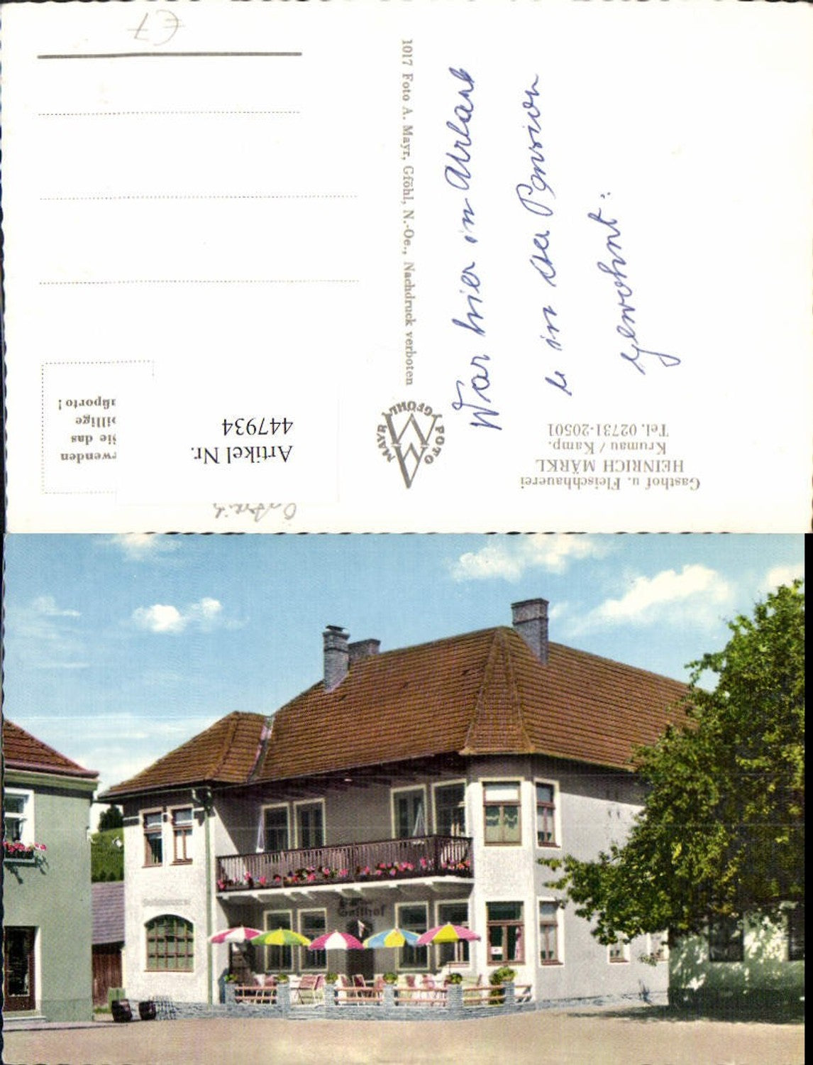447934,Krumau am Kamp Gasthof Heinrich Märkl