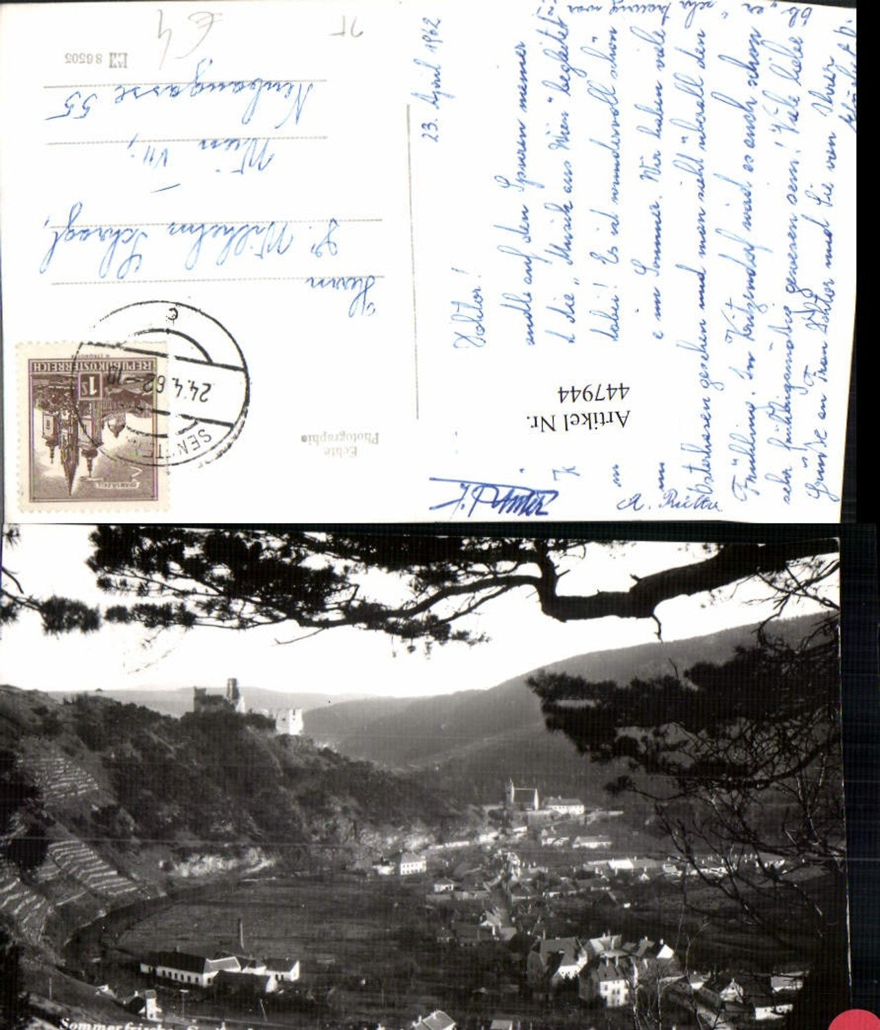 447944,Senftenberg im Kremstal Totale m. Ruine