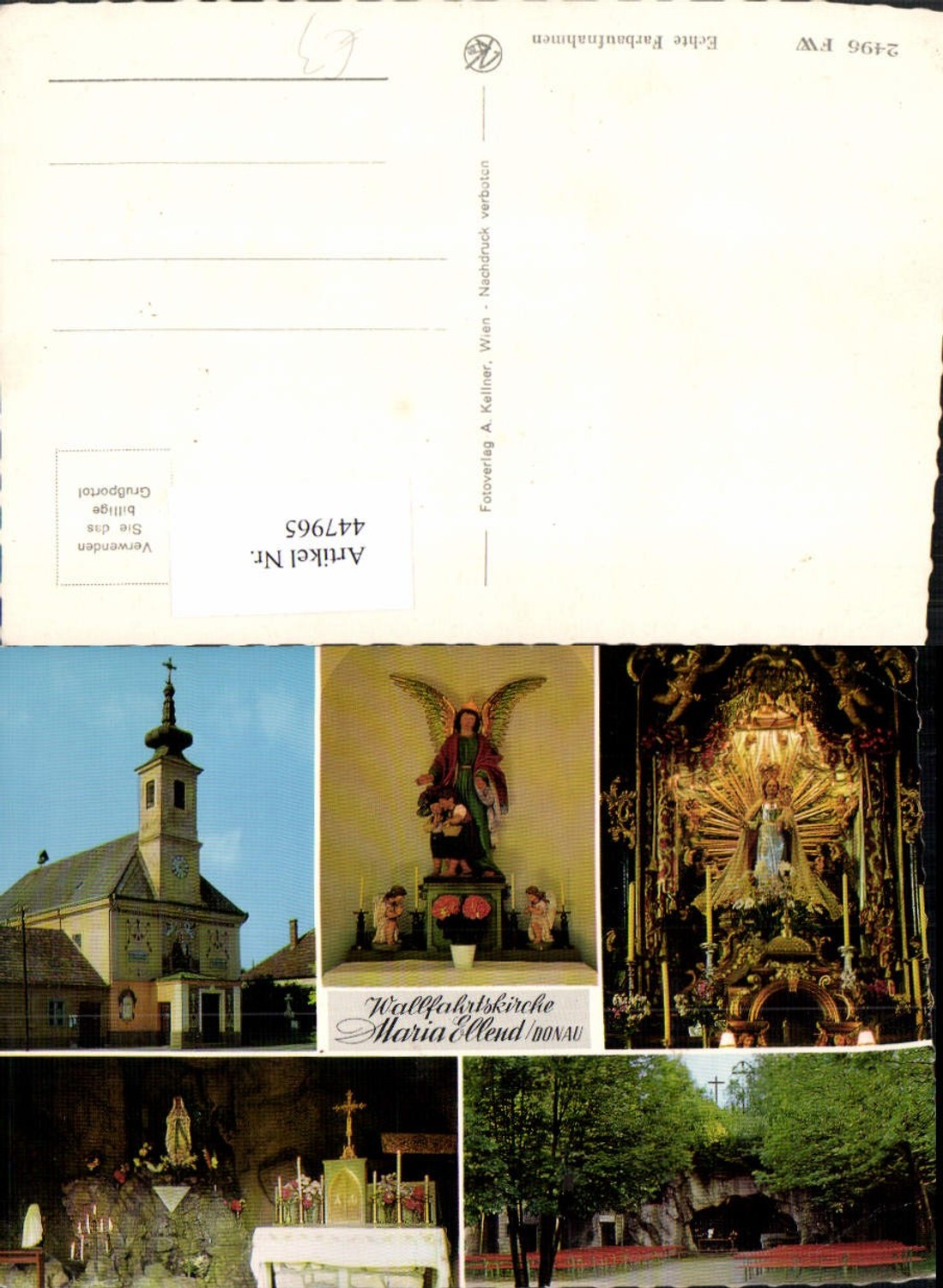 447965,Maria Ellend an d. Donau Wallfahrtskirche Altar Mehrbildkarte