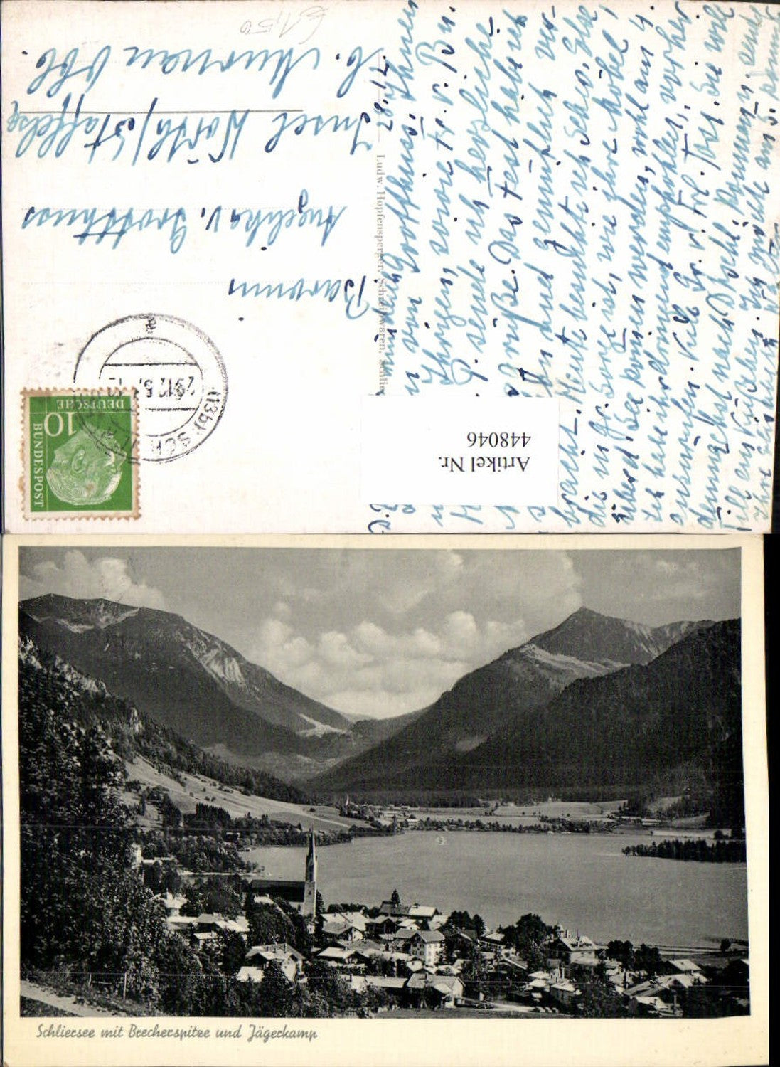 448046,Schliersee Totale m. Brecherspitze u. Jägerkamp Bergkulisse