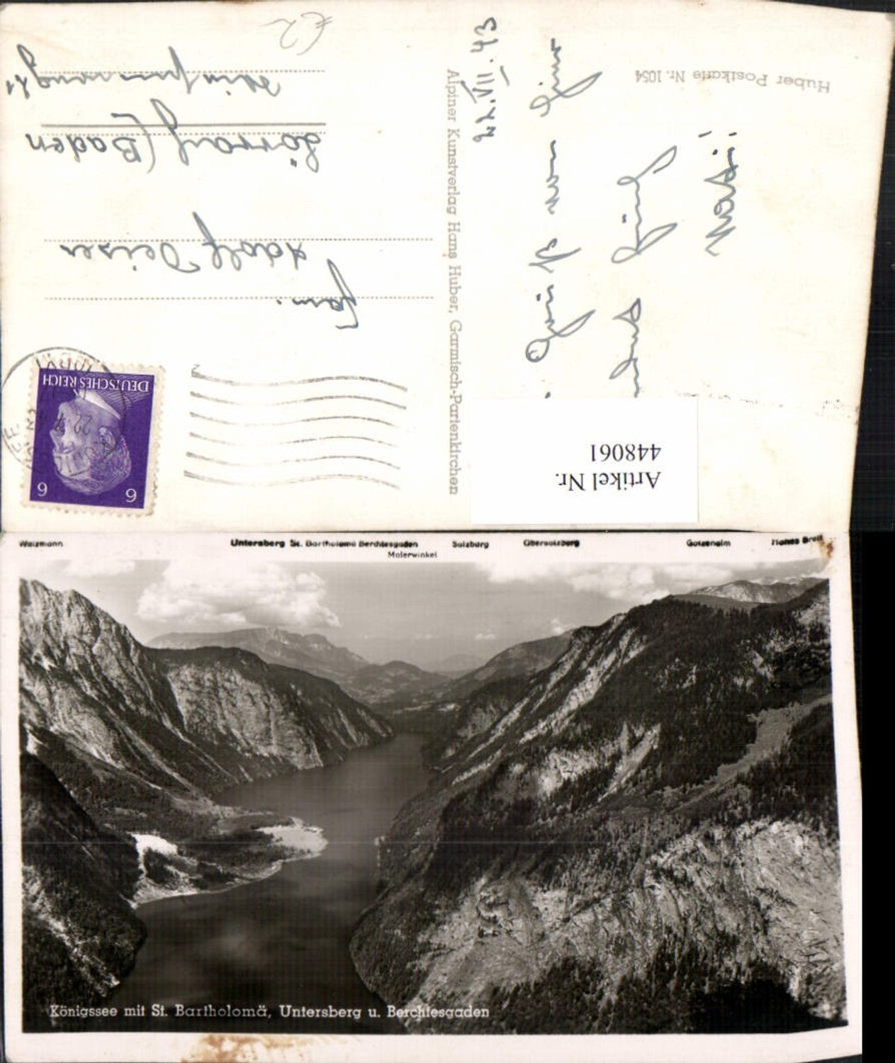 448061,Königssee See b. Schönau m. St. Bartholomä Bergkulisse