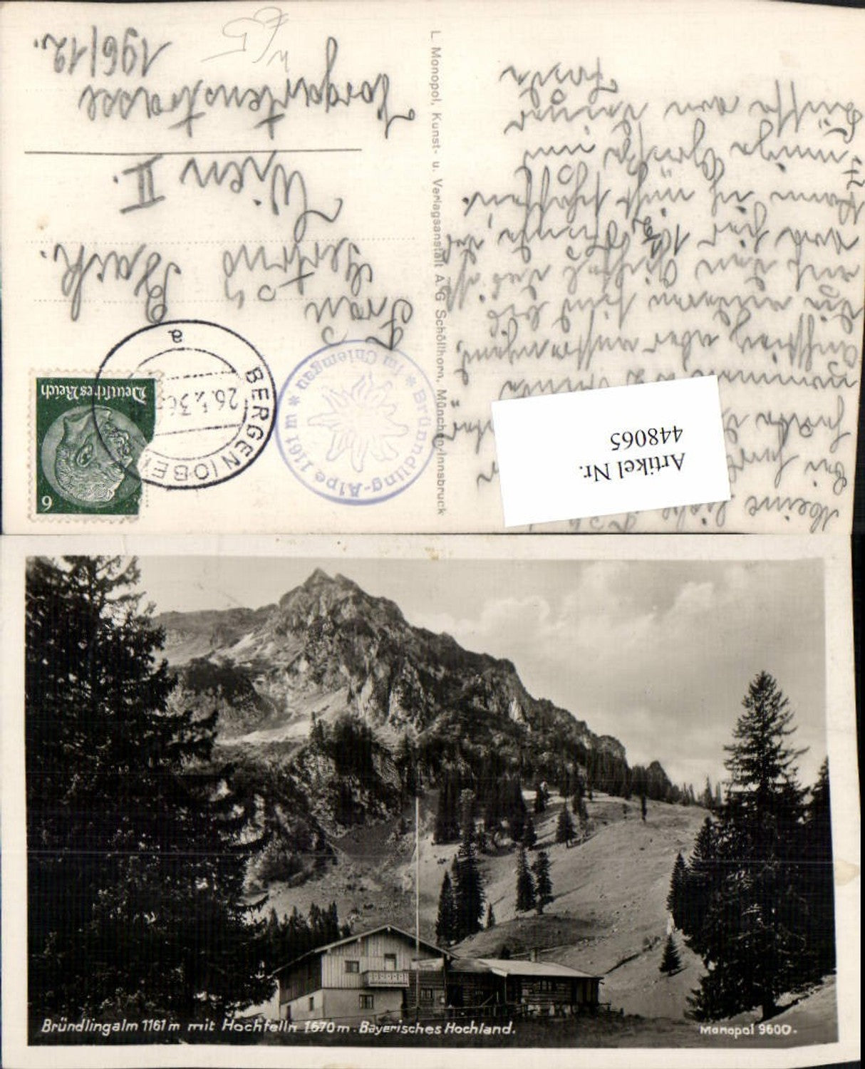 448065,Bründlingalm b. Bergen m. Hochfelln Bergkulisse