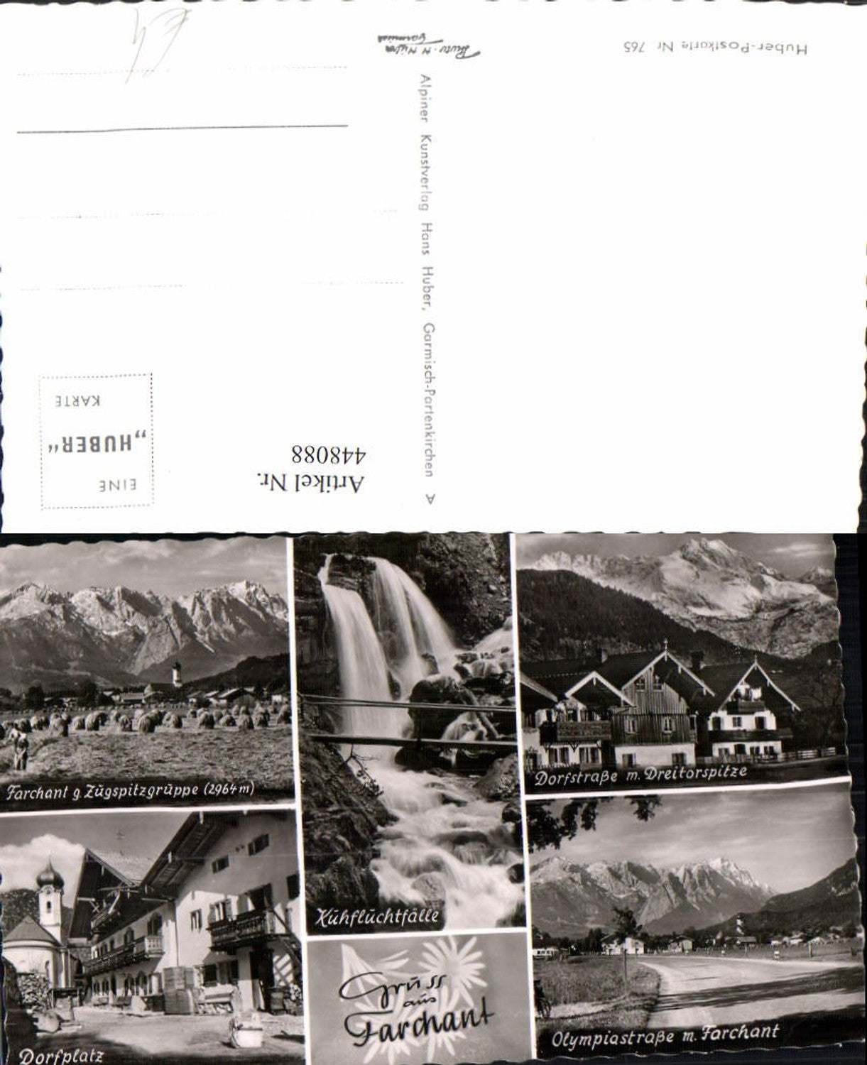 448088,Farchant Totale Wasserfall Olympiastraße Mehrbildkarte