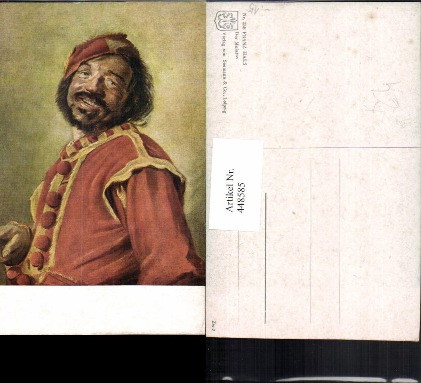 448585,Künstler AK Franz Hals Der Mulatte Mann Portrait