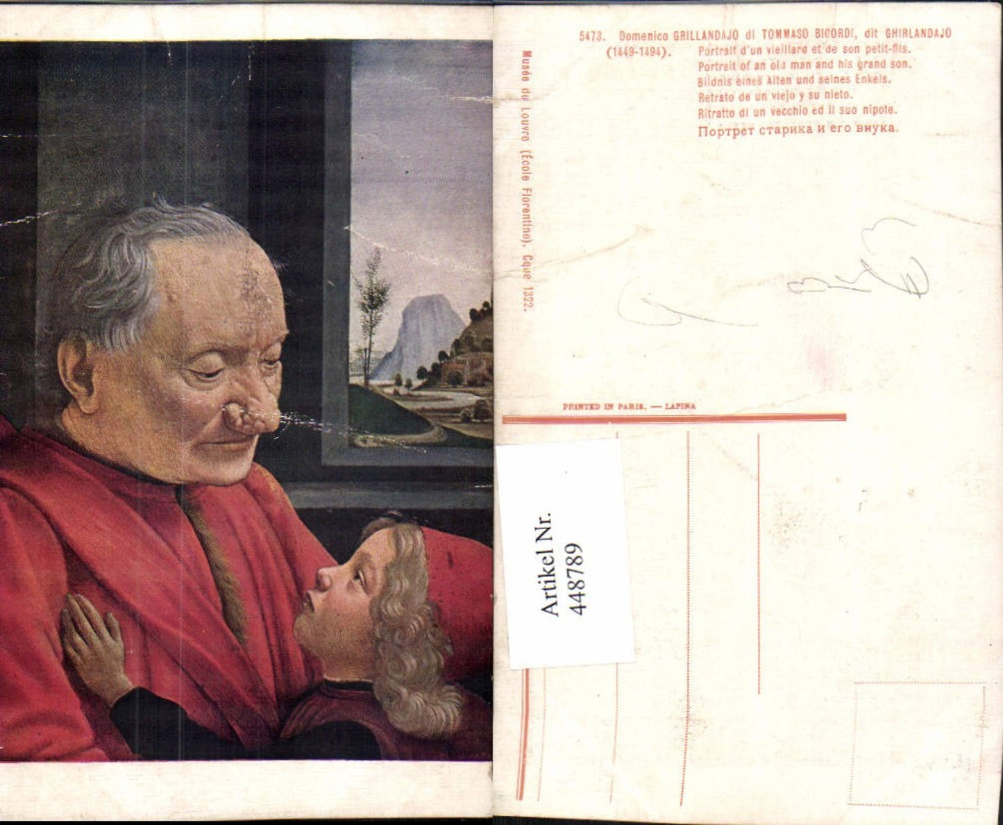 448789,Künstler AK Domenico Grillandajo di Tommaso Bigordi Mann m. Enkel