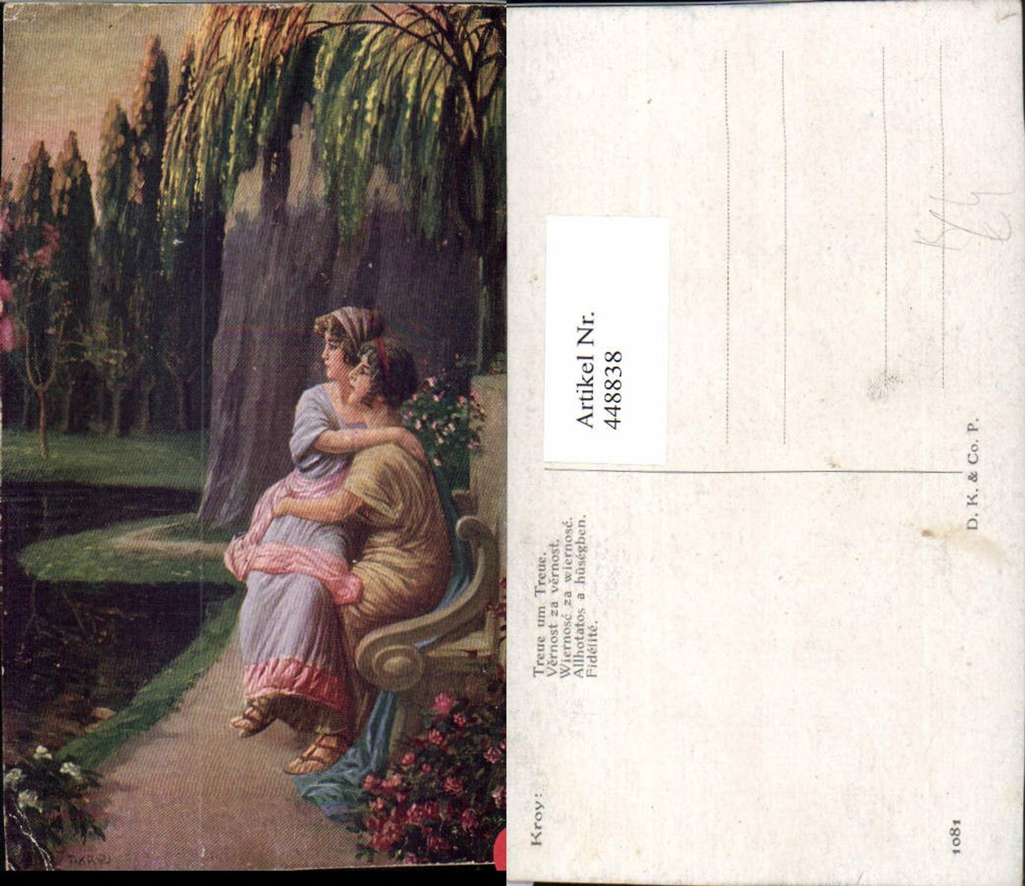 448838,Künstler AK Kroy Treue um Treue Römisches Paar Liebe