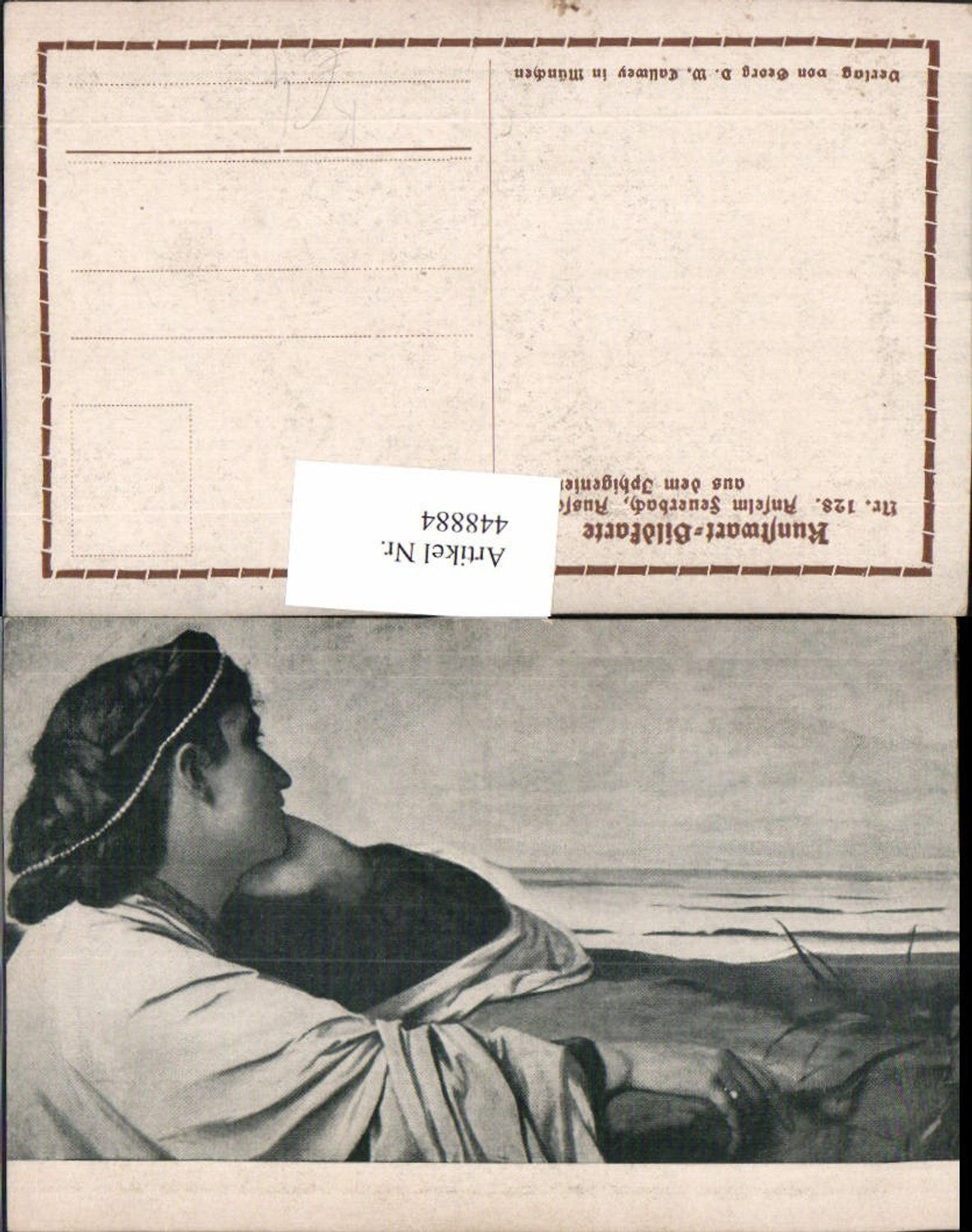 448884,Künstler AK Anselm Feuerbach Ausschnitt aus dem Iphigenienbild Frau Strand