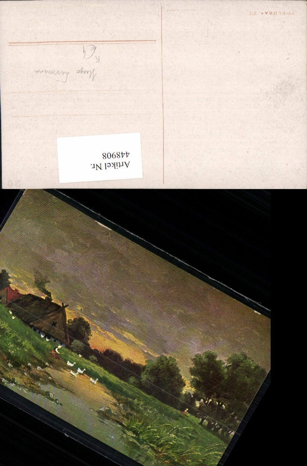 448908,Künstler AK Hugo Lissmann Landschaft Haus