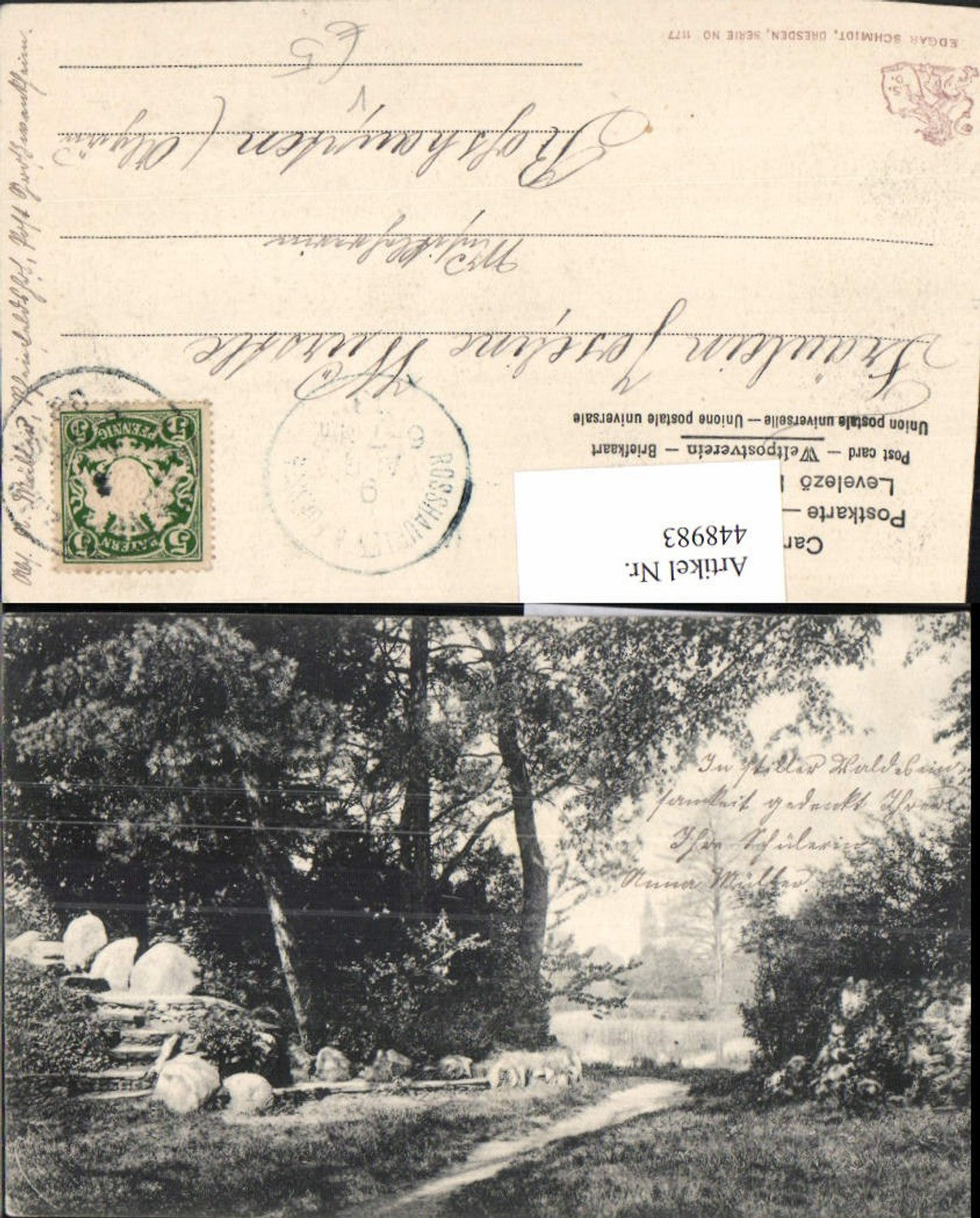 448983,Künstler AK Landschaft Bäume pub Edgar Schmidt 1177