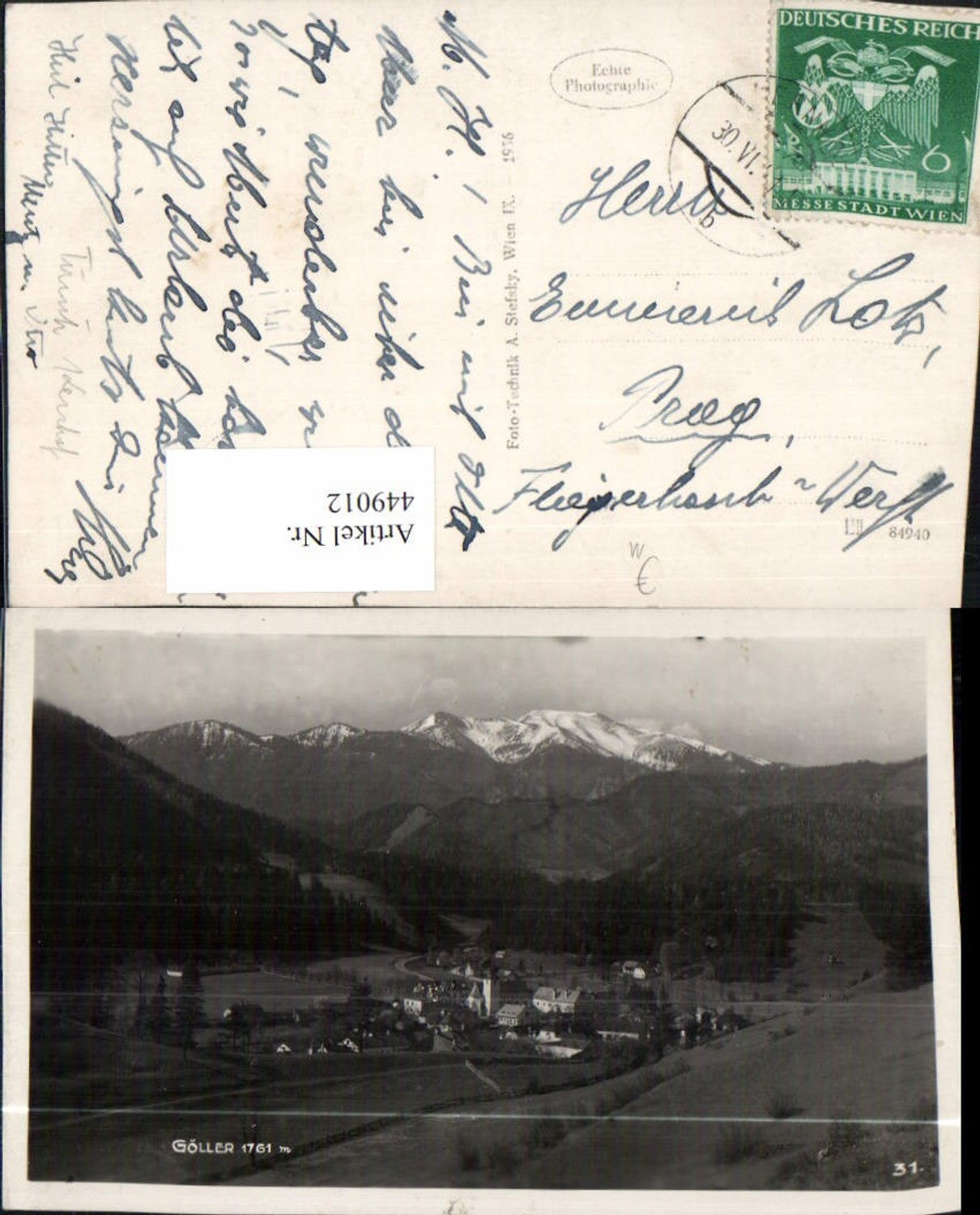 449012,St. Aegyd am Neuwalde Totale m. Göller Bergkulisse