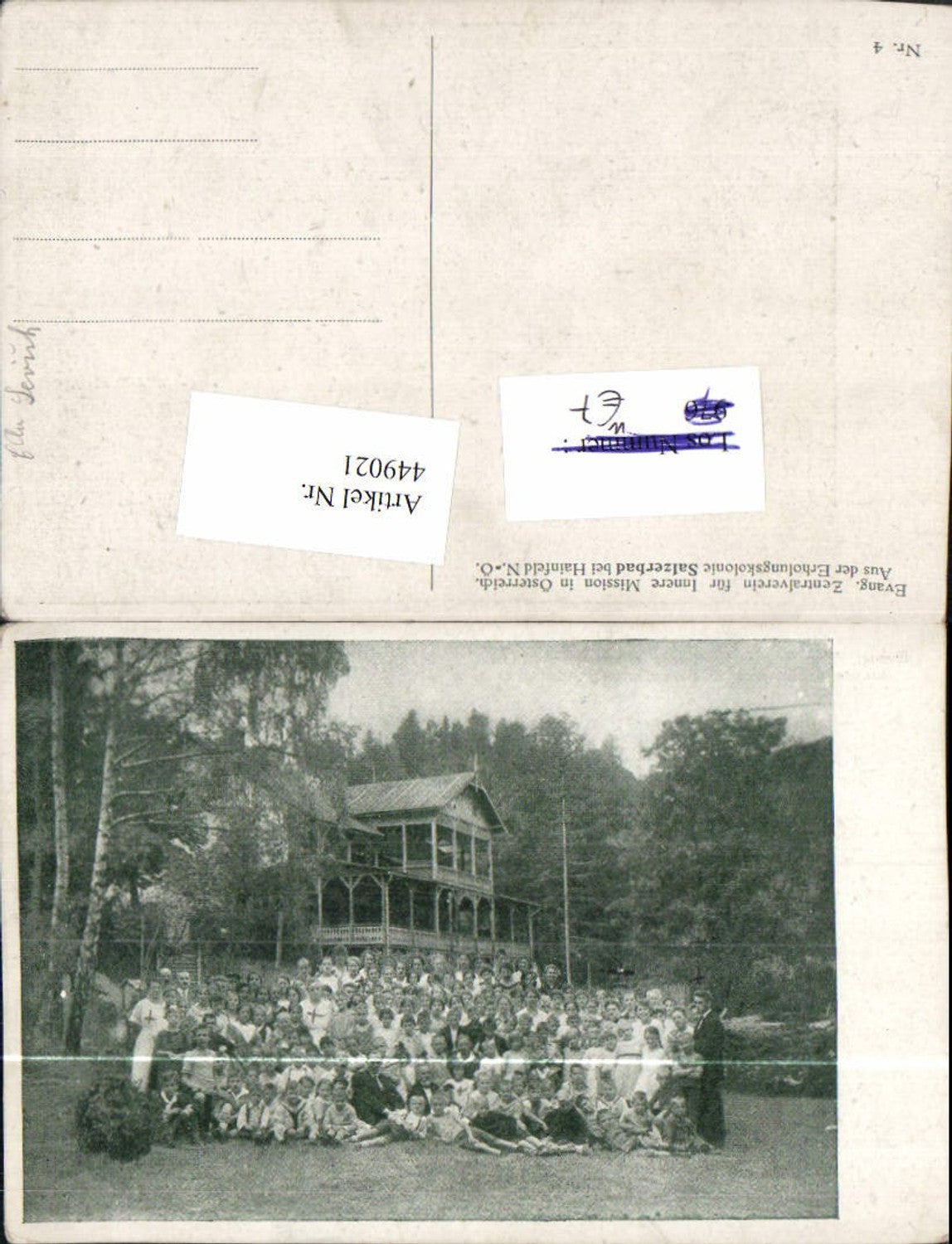 449021,Salzerbad b. Hainfeld Ev. Zentralverein f. Innere Mission Gruppenbild