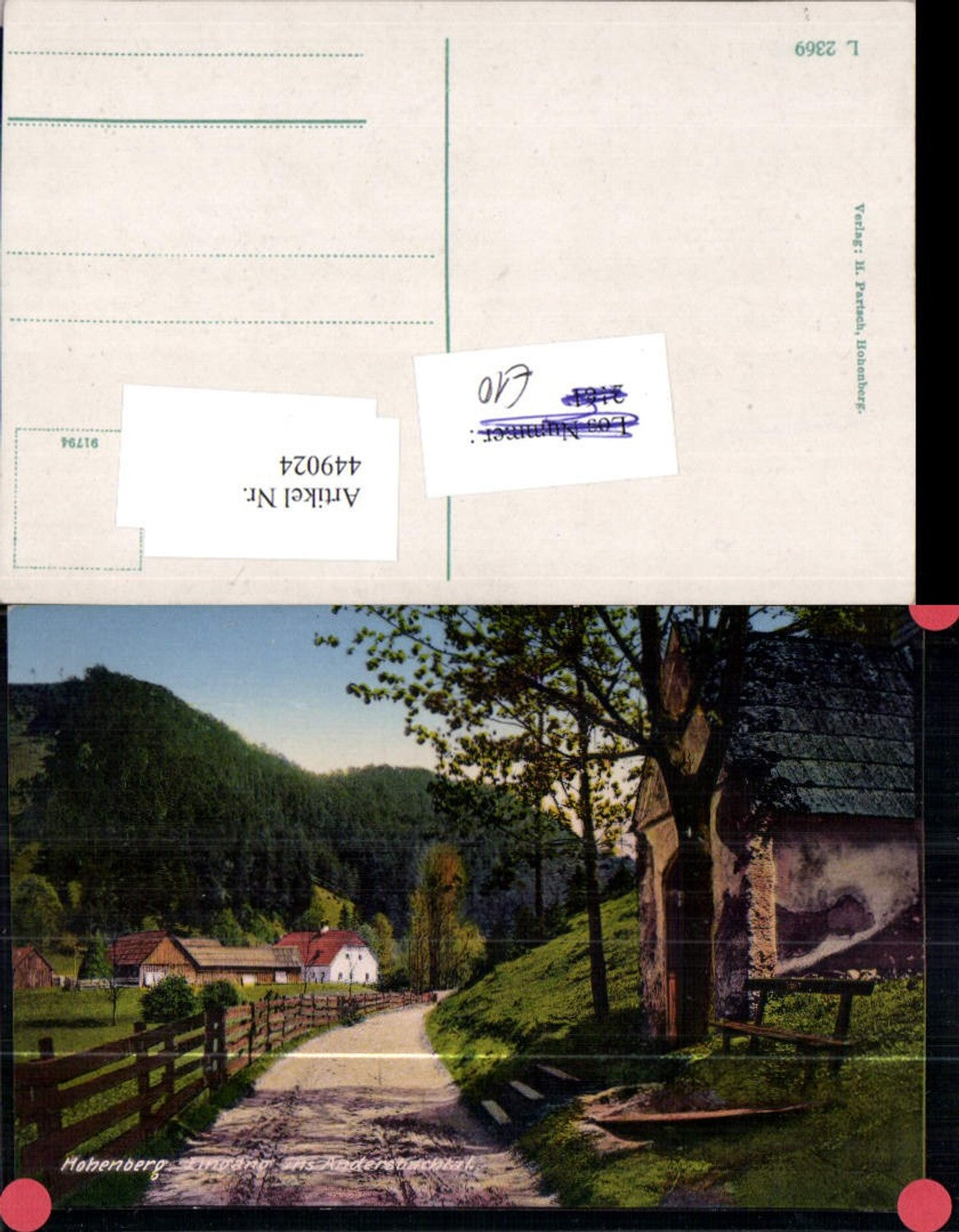 449024,Hohenberg Eingang ins Andersbachtal Kapelle Wegpartie