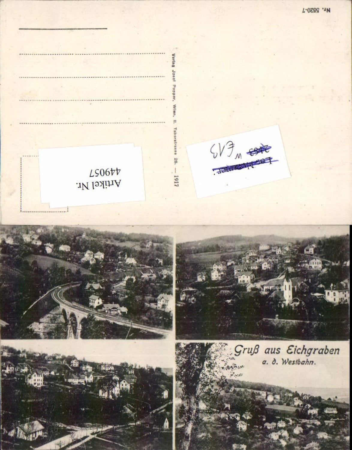 449057,Gruß aus Eichgraben Totale Viadukt Mehrbildkarte