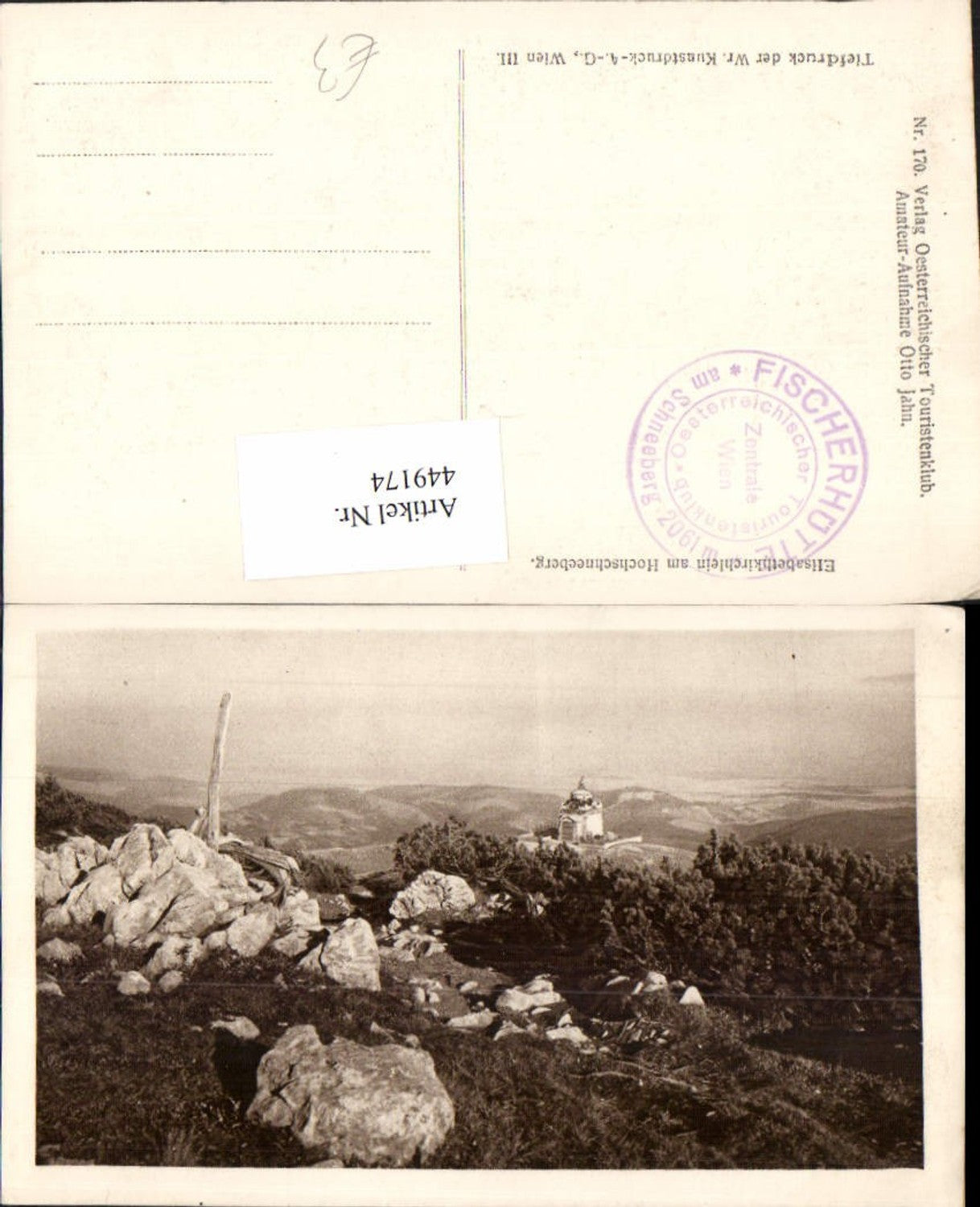 449174,Elisabethkirchlein Kirche am Hochschneeberg b. Puchberg