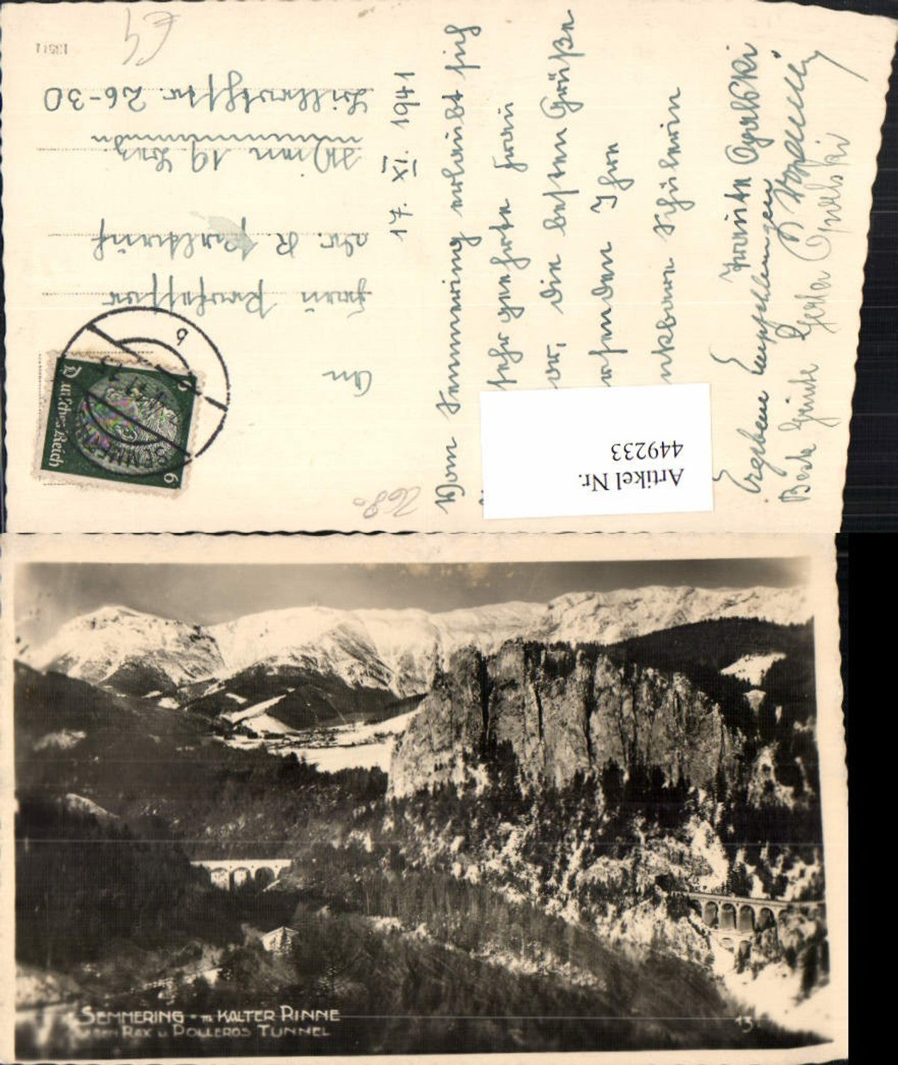 449233,Semmering Kalte Rinne Viadukt m. Rax Bergkulisse
