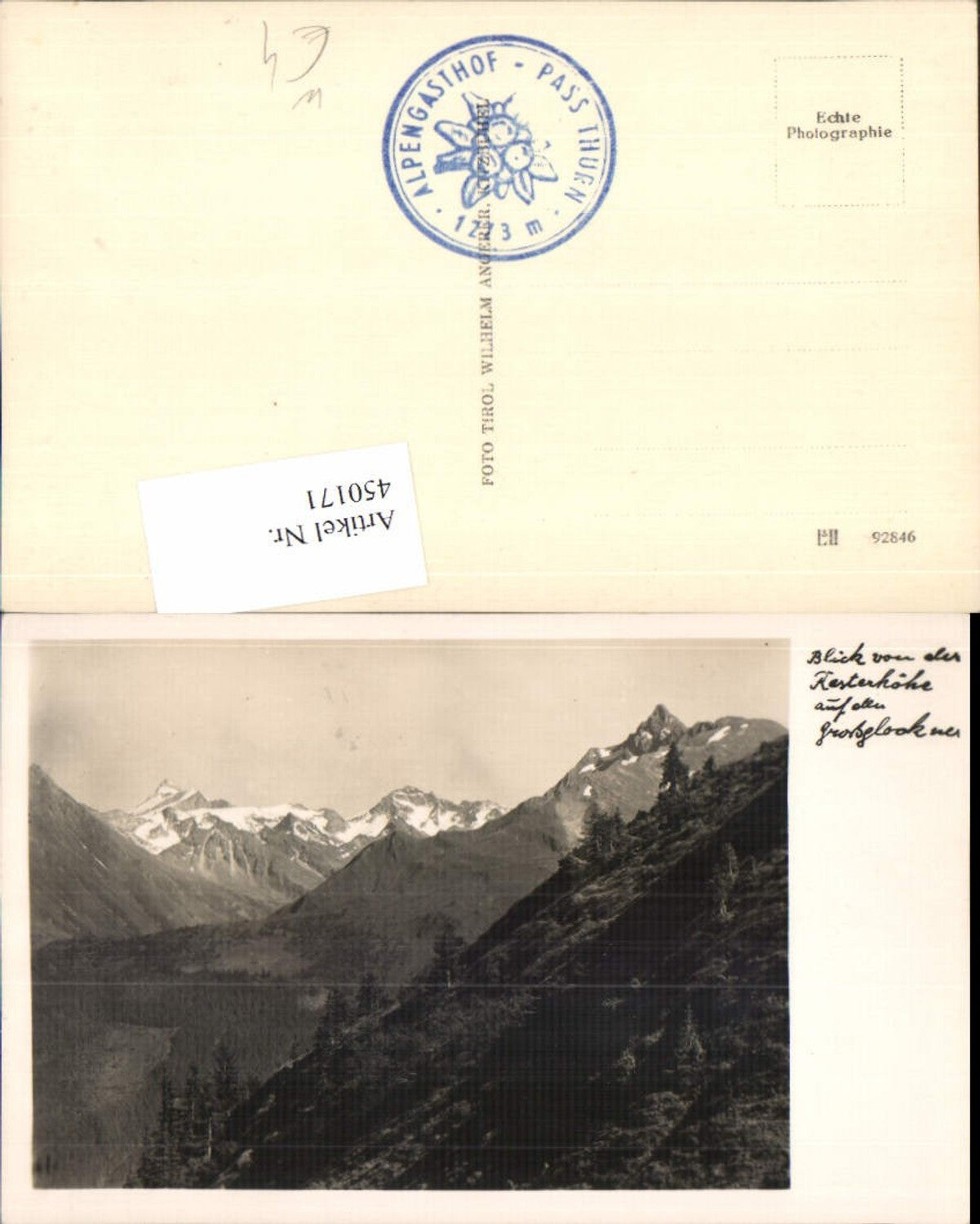 450171,Blick von d. Resterhöhe b. Mitersill geg. Großglockner Bergkulisse