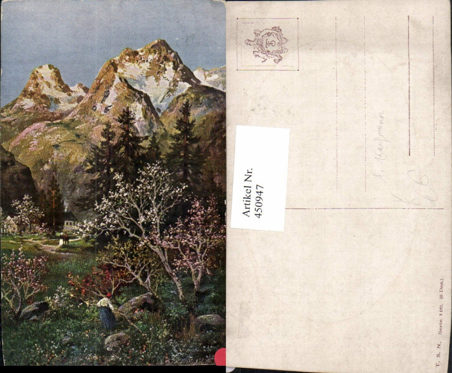 450947,Theo Stroefer 1162 Künstler A. Kaufmann Landschaft Bergkulisse