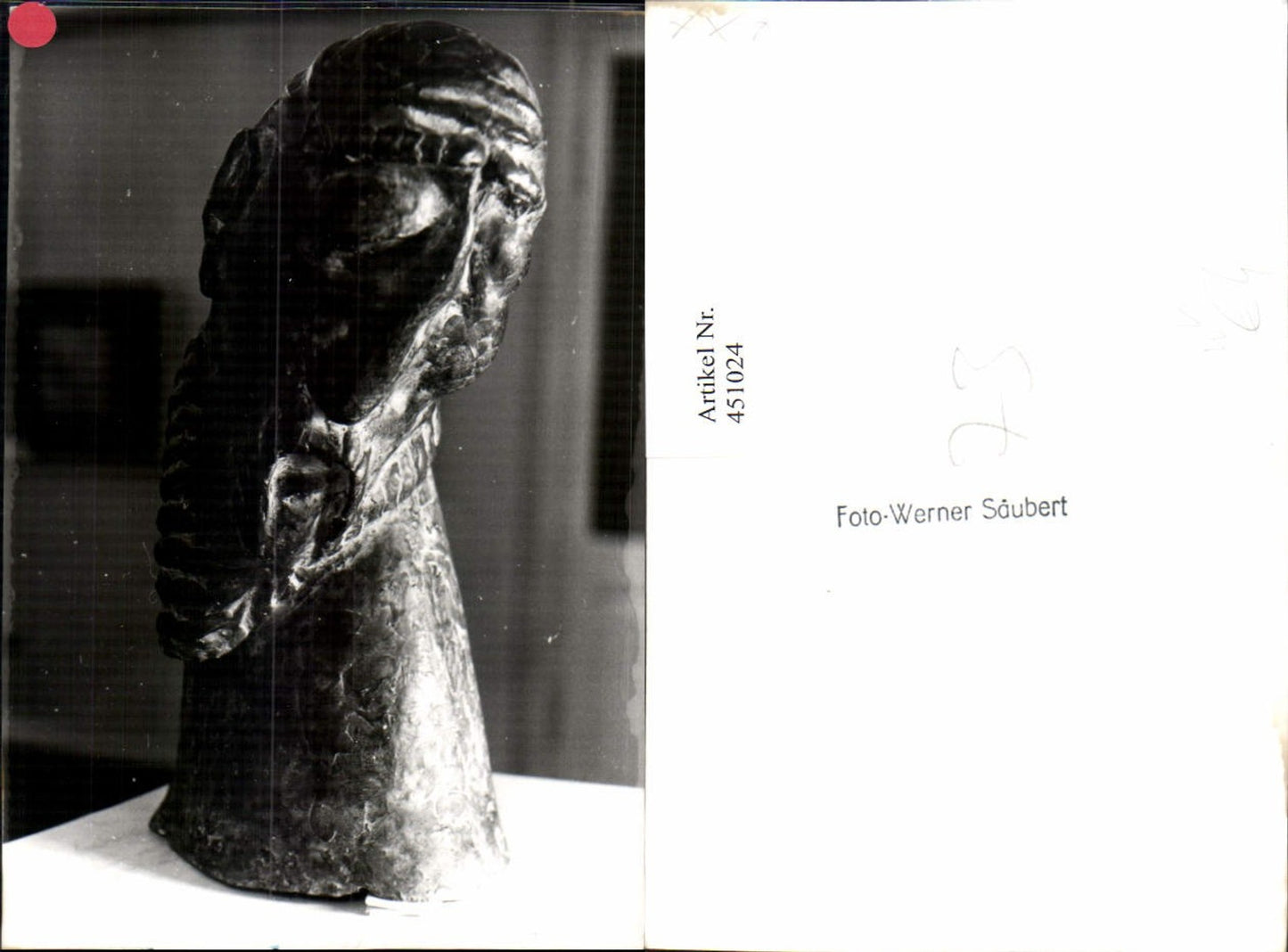 451024,Fotokunst Werner Säubert Mann Kopf Büste
