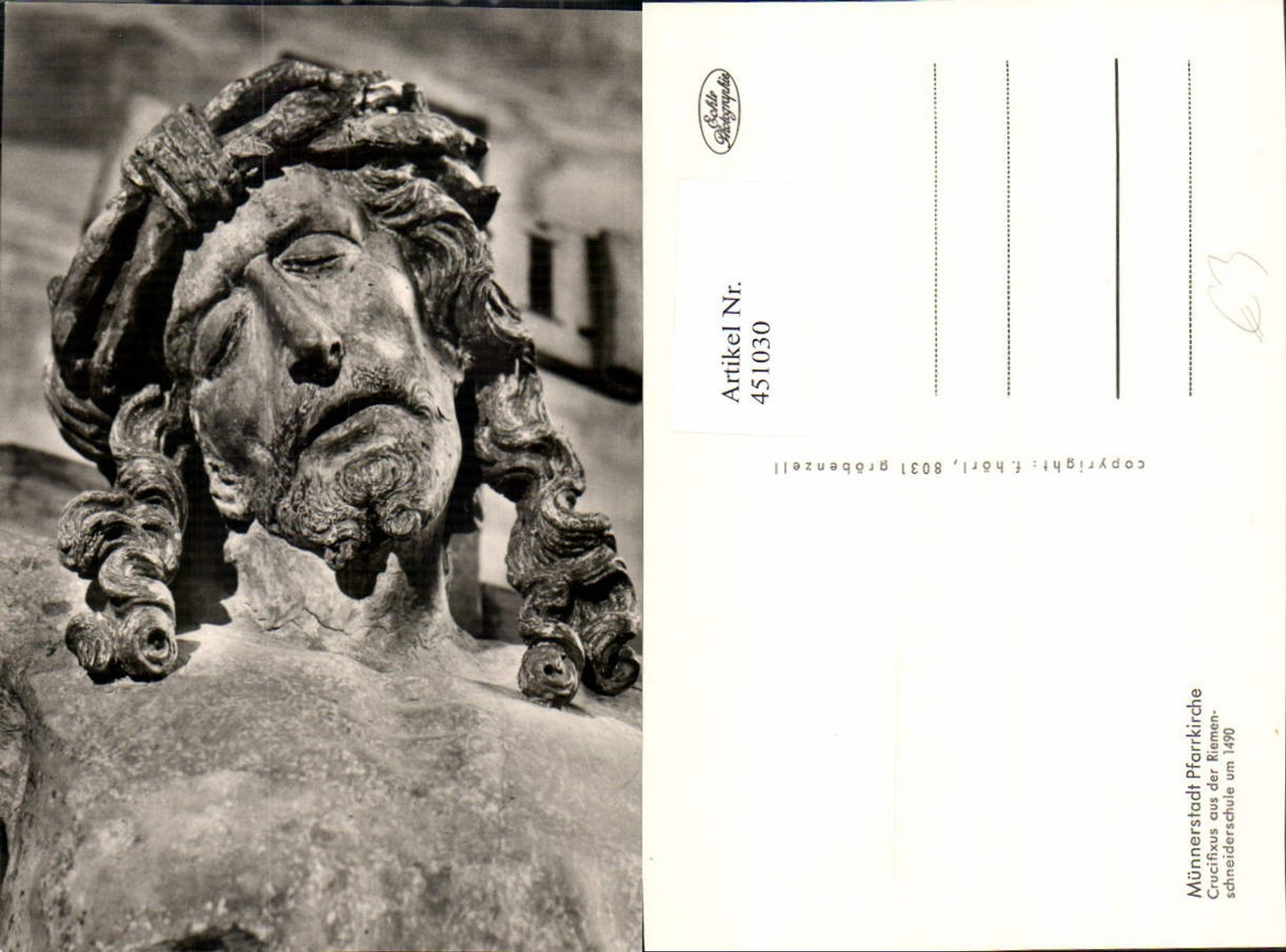 451030,Fotokunst F. Hörl Gröbenzell Münnerstadt Kirche Crucifixus Detail