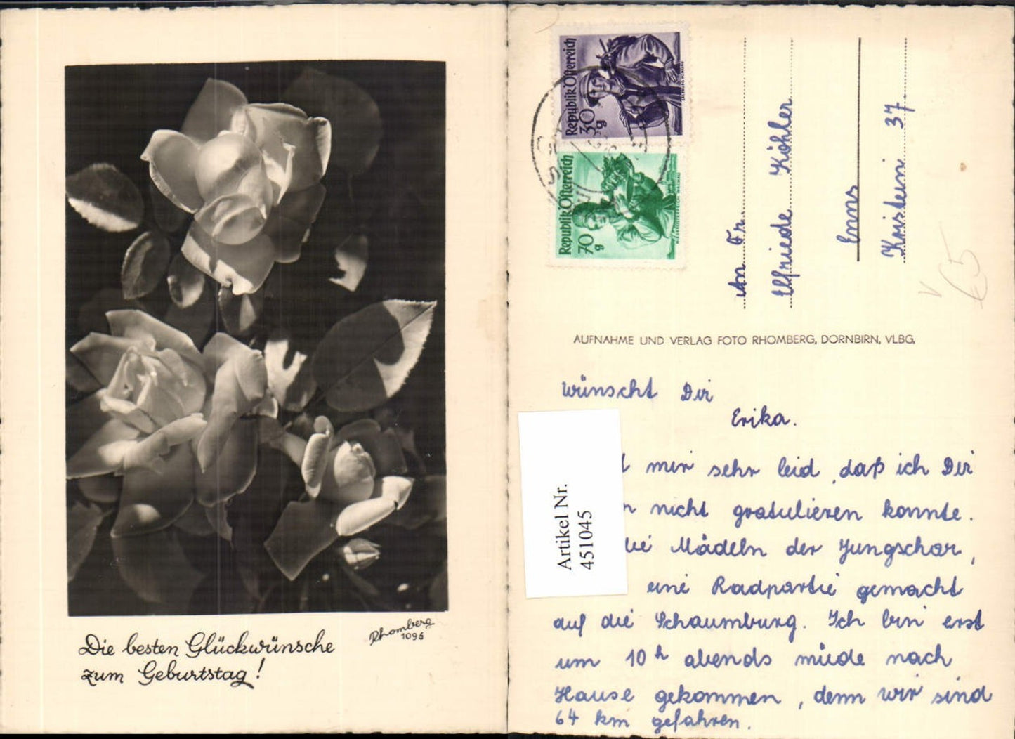 451045,Fotokunst Rhomberg 1096 Geburtstag Rosen Blumen