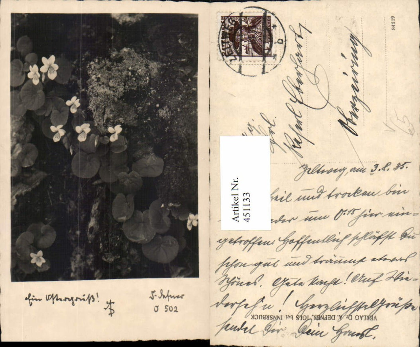 451133,Fotokunst Dr. Defner O502 Ostergruß Blumen