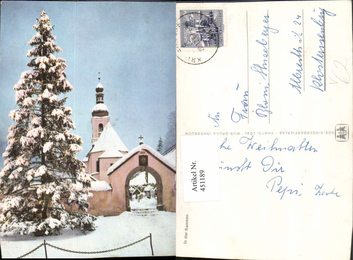 451189,SOS-Kinderdorf Ramsau b. Berchtesgaden Kirche Weihnachtsbaum