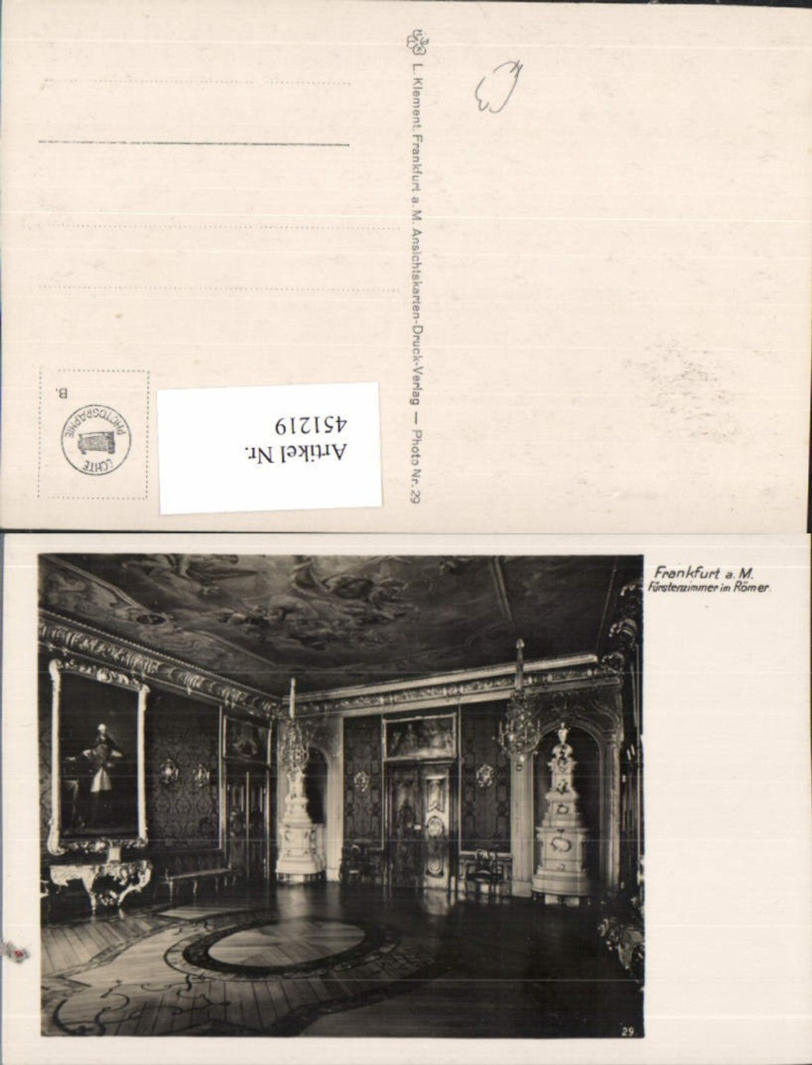 451219,Frankfurt am Main Römer Fürstenzimmer Innenansicht