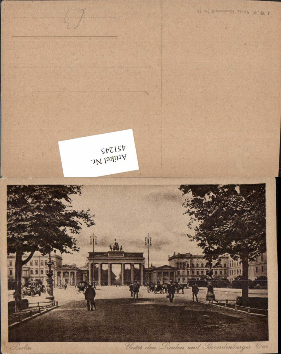 451245,Berlin Unter den Linden u. Brandenburger Tor