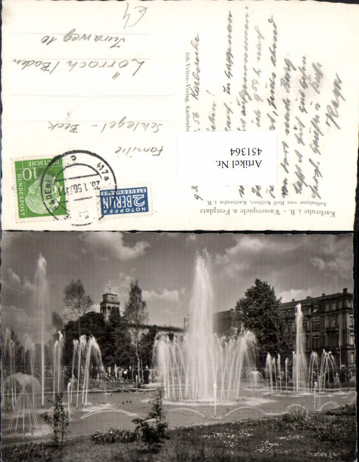 451364,Karlsruhe Wasserspiele am Festplatz Brunnen