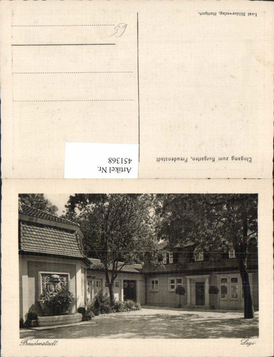 451368,Freudenstadt Eingang zum Kurgarten pub Lazi