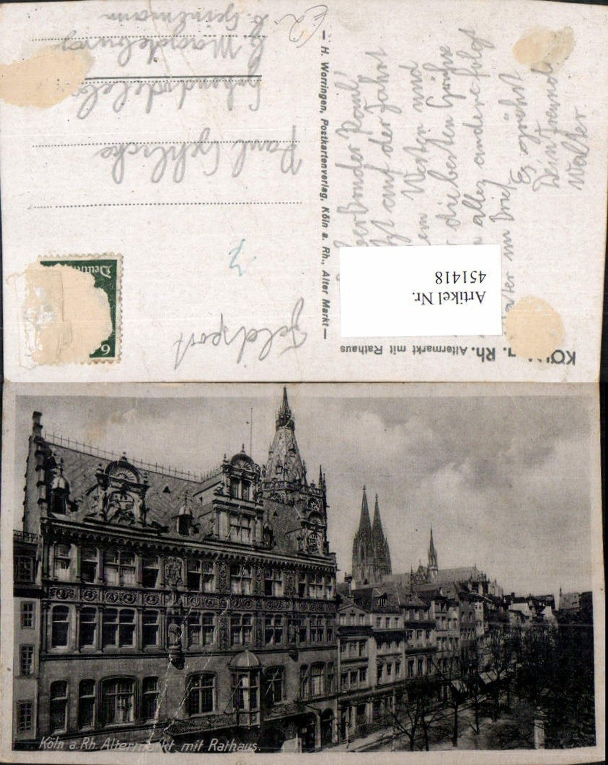 451418,Köln am Rhein Altermarkt m. Rathaus