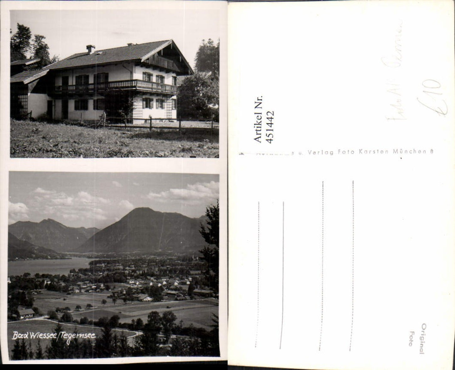 451442,Foto AK Bad Wiessee Tegernsee Totale Pension Mehrbildkarte