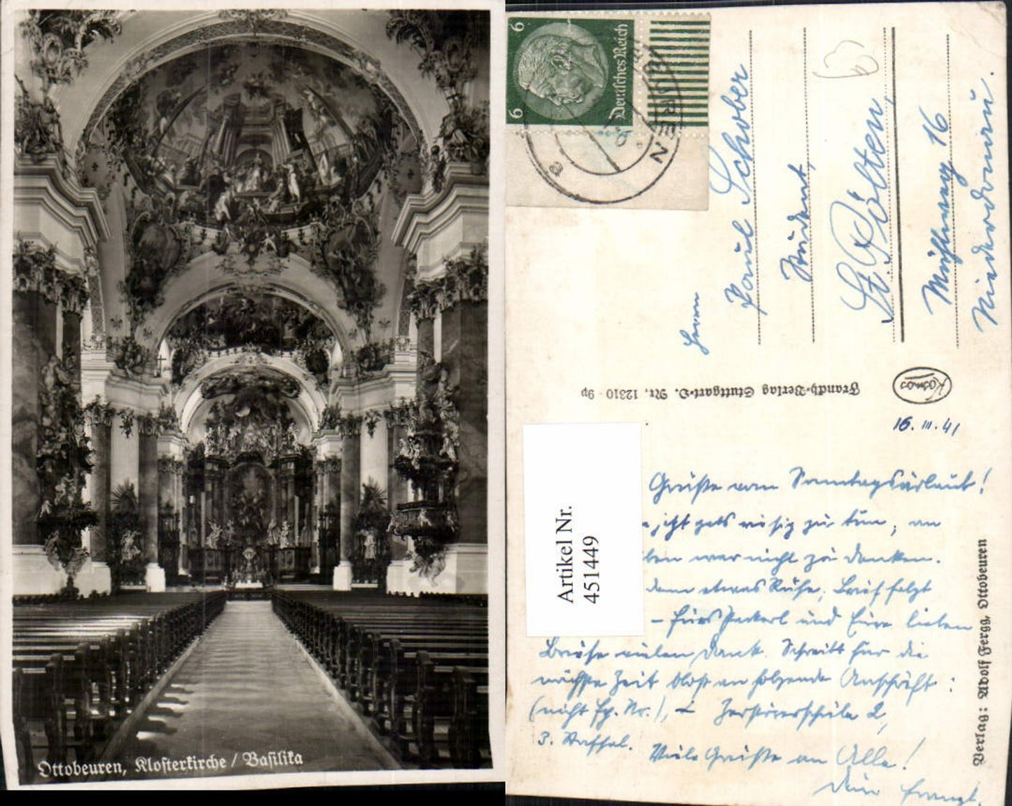 451449, Ottobeuren Monastery Church Interior view